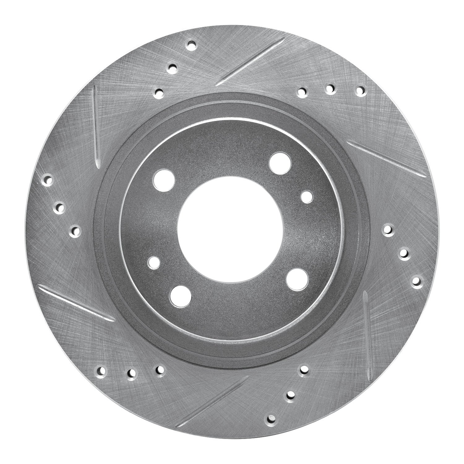 631-72046L Drilled/Slotted Brake Rotor [Silver], 2012-2017 Mitsubishi, Position: Front Left