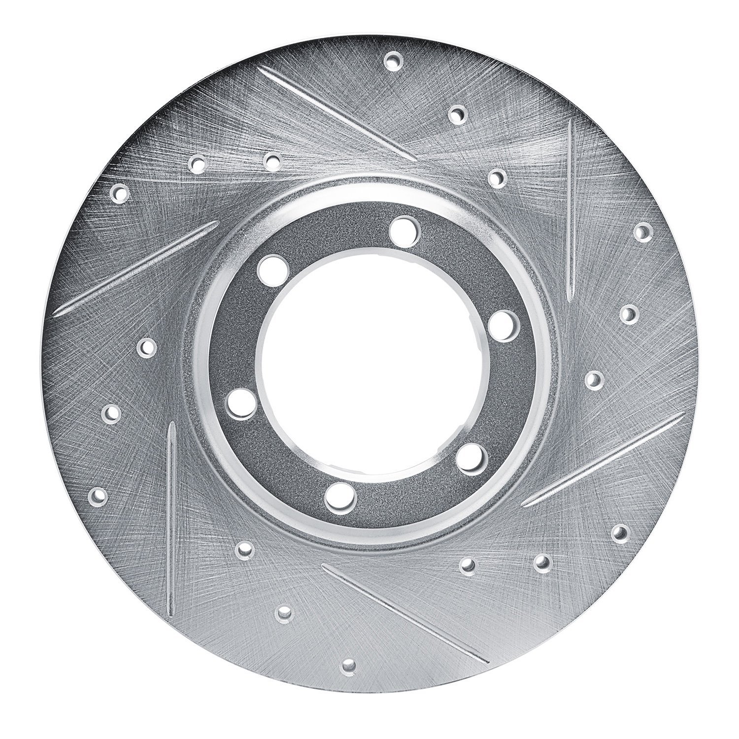 631-72047R Drilled/Slotted Brake Rotor [Silver], 1979-1986 Multiple Makes/Models, Position: Front Right