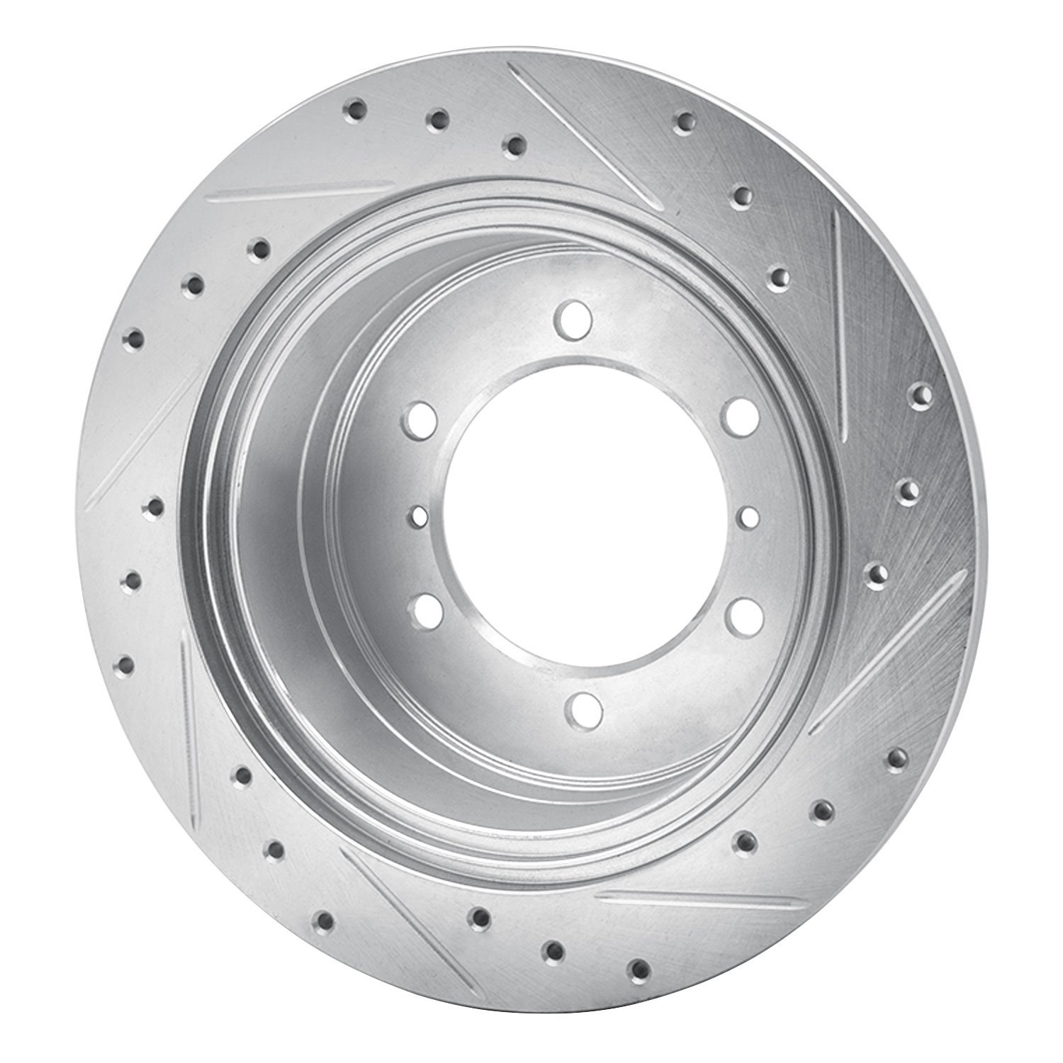 631-72054L Drilled/Slotted Brake Rotor [Silver], 1990-2004 Mitsubishi, Position: Rear Left