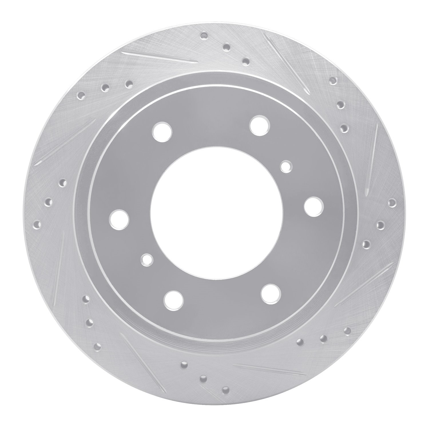 631-72058R Drilled/Slotted Brake Rotor [Silver], 2000-2006 Mitsubishi, Position: Rear Right