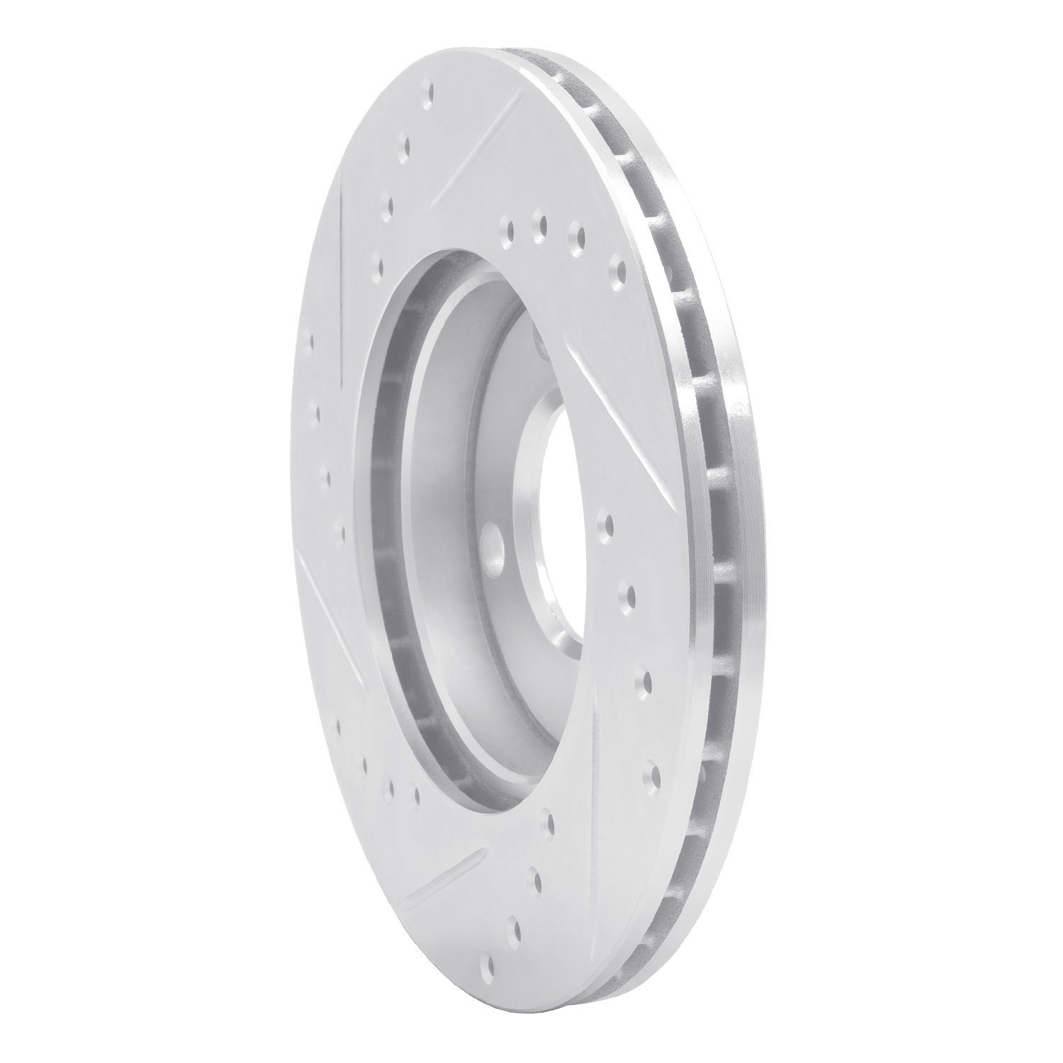 631-73005R Drilled/Slotted Brake Rotor [Silver], 1984-1987 Audi/Volkswagen, Position: Front Right