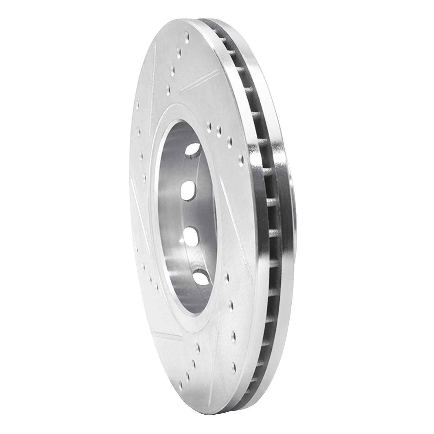 631-73010R Drilled/Slotted Brake Rotor [Silver], 1990-1998 Audi/Volkswagen, Position: Front Right