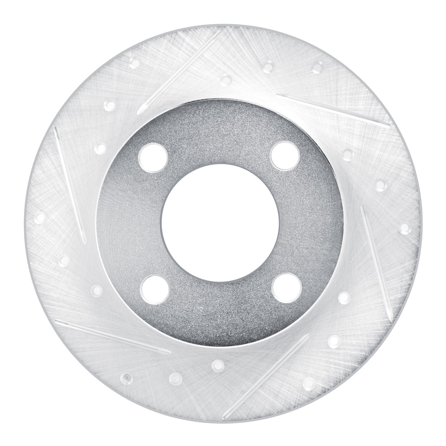 631-73012L Drilled/Slotted Brake Rotor [Silver], 1989-1991 Audi/Volkswagen, Position: Rear Left