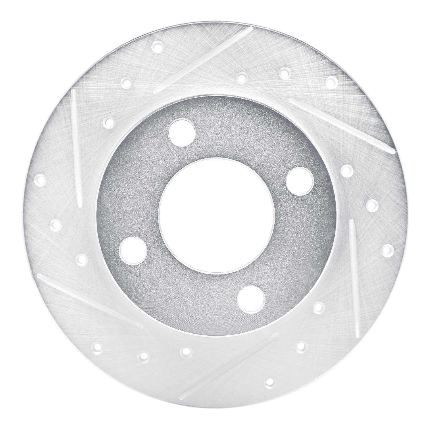 631-73015L Drilled/Slotted Brake Rotor [Silver], 1989-1991 Audi/Volkswagen, Position: Rear Left