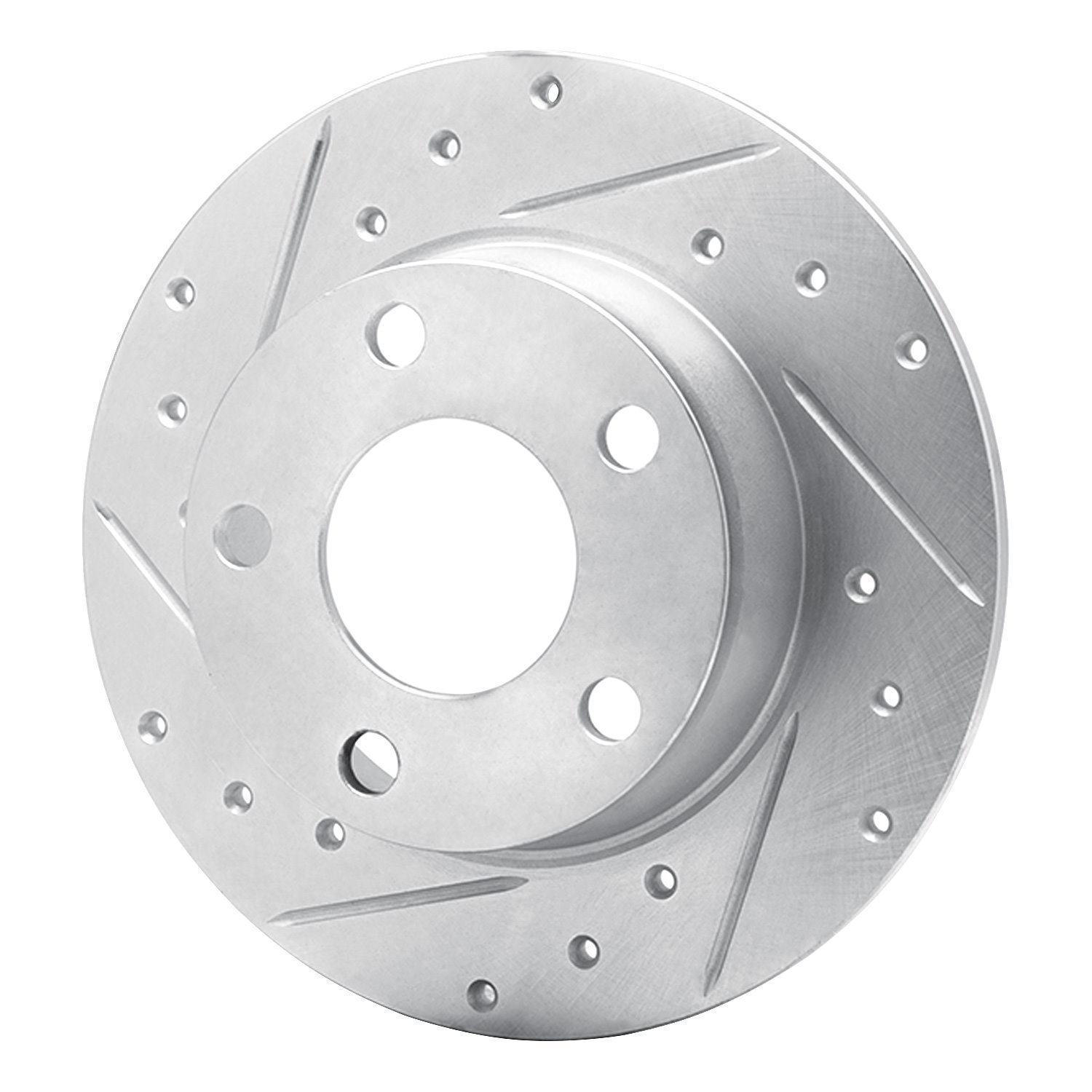 631-73021L Drilled/Slotted Brake Rotor [Silver], 1999-2002 Audi/Volkswagen, Position: Rear Left