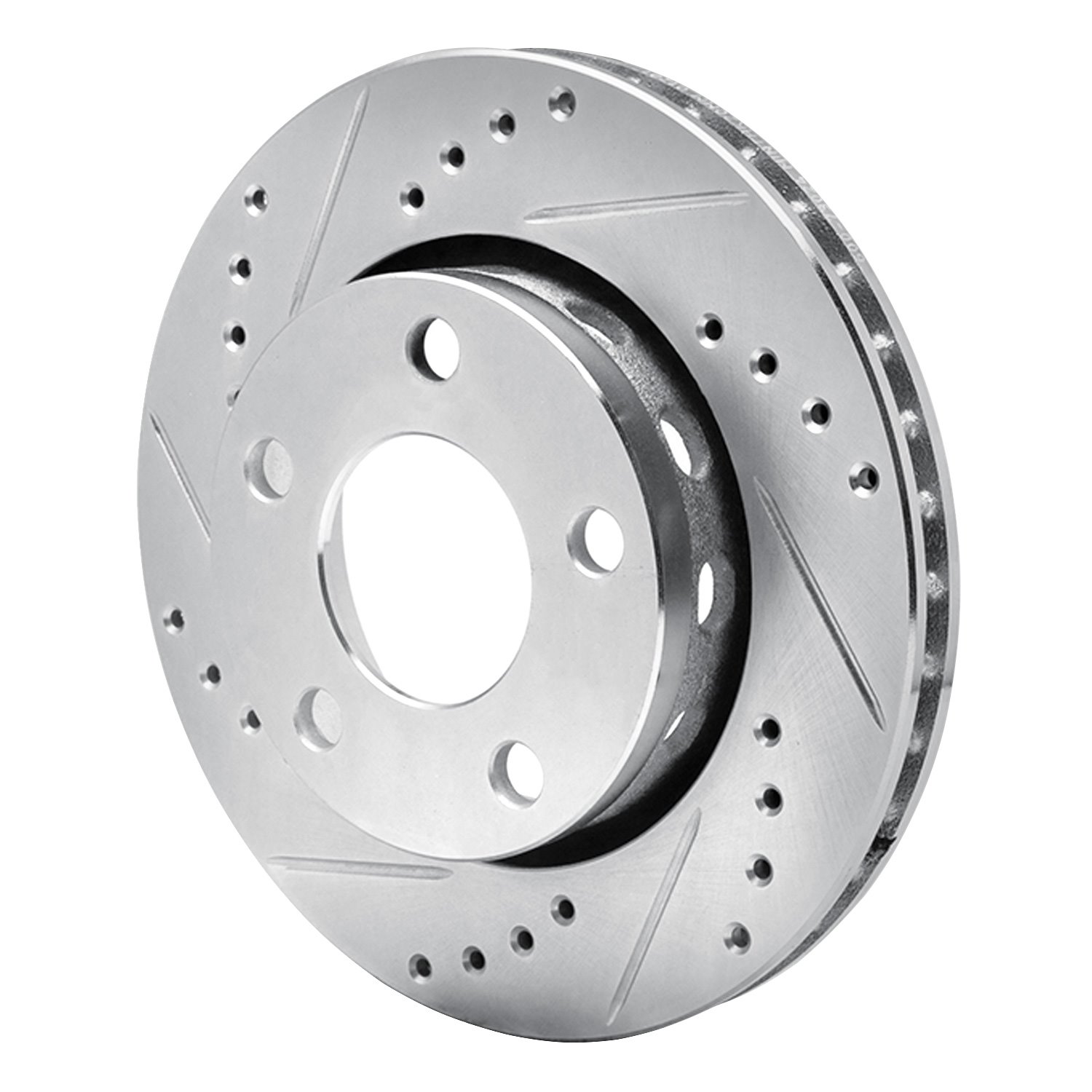 631-73024L Drilled/Slotted Brake Rotor [Silver], 2000-2002 Audi/Volkswagen, Position: Rear Left