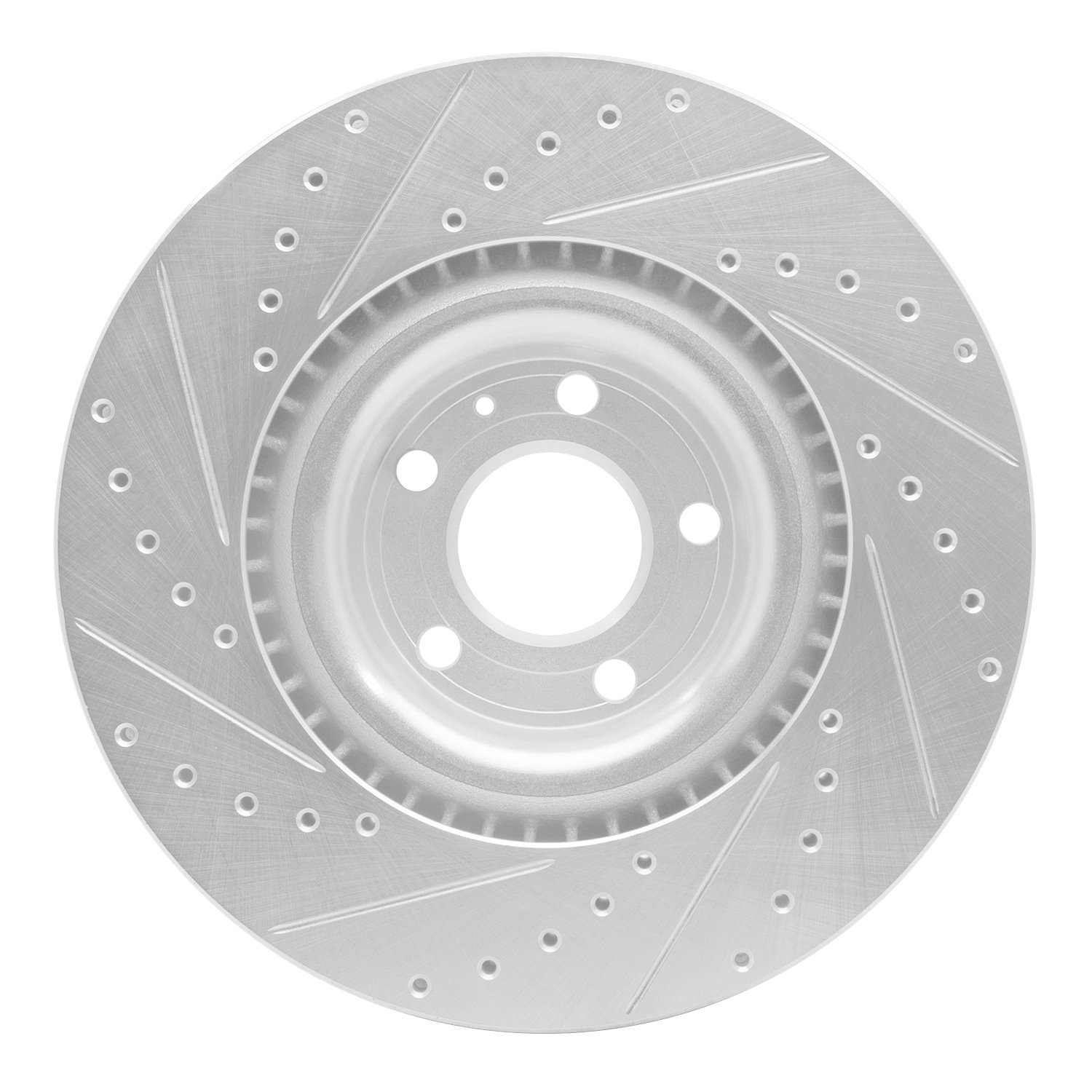631-73031R Drilled/Slotted Brake Rotor [Silver], 2004-2009 Audi/Volkswagen, Position: Front Right