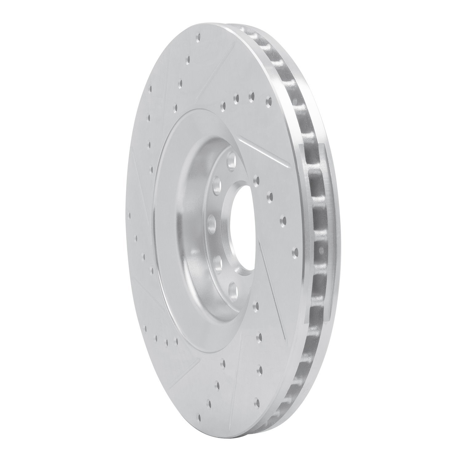 631-73036R Drilled/Slotted Brake Rotor [Silver], 1998-2009 Audi/Volkswagen, Position: Front Right