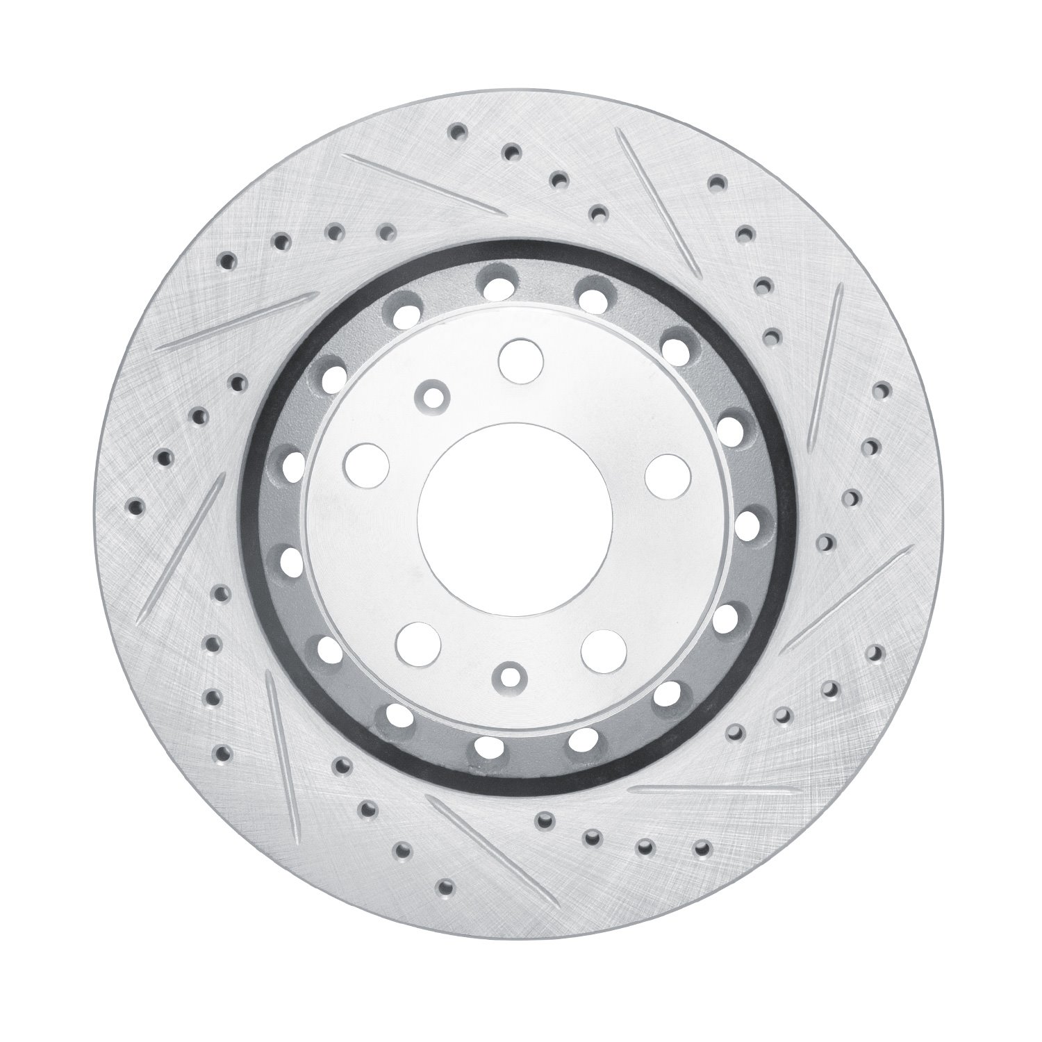 631-73040R Drilled/Slotted Brake Rotor [Silver], 2004-2010 Audi/Volkswagen, Position: Rear Right