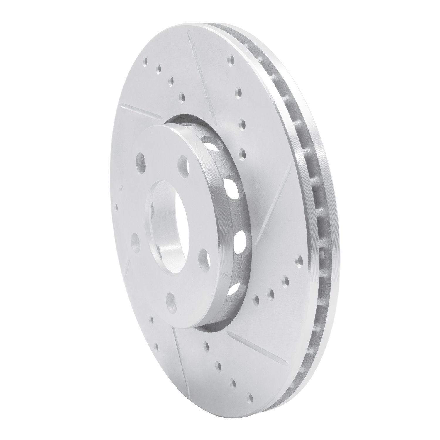 631-73041R Drilled/Slotted Brake Rotor [Silver], 1992-2008 Audi/Volkswagen, Position: Front Right