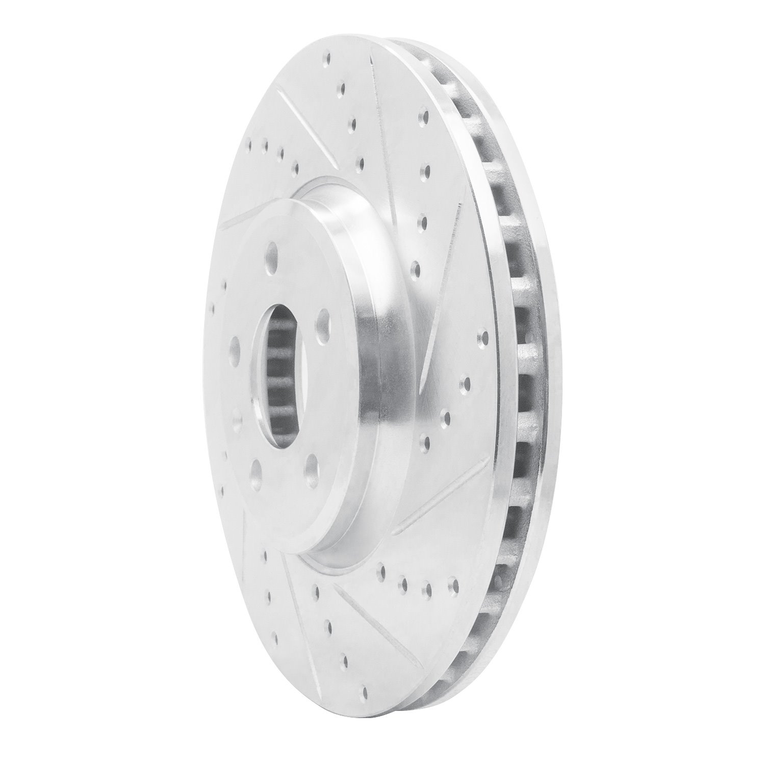631-73057R Drilled/Slotted Brake Rotor [Silver], 2008-2012 Audi/Volkswagen, Position: Front Right