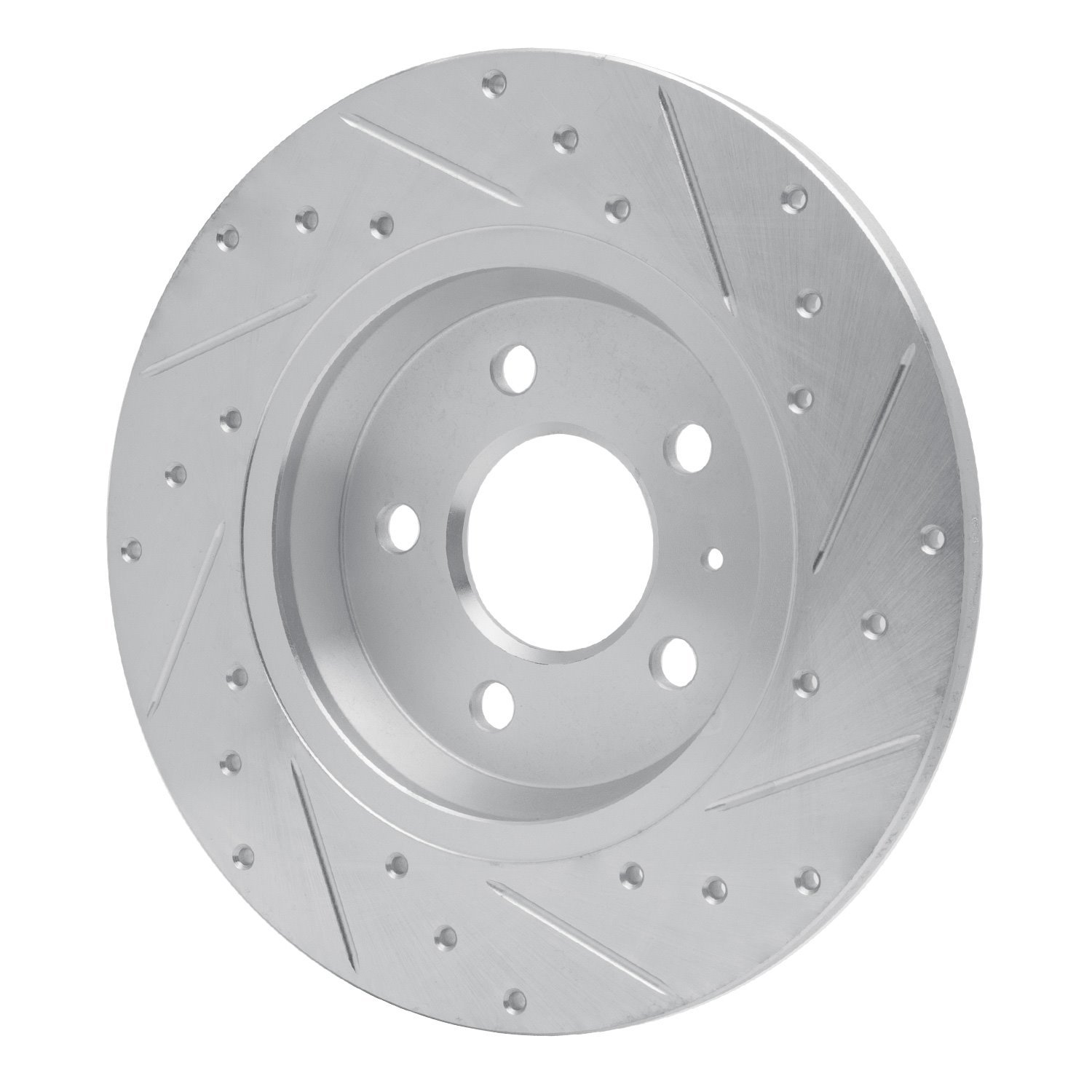 631-73061L Drilled/Slotted Brake Rotor [Silver], Fits Select Audi/Volkswagen, Position: Rear Left