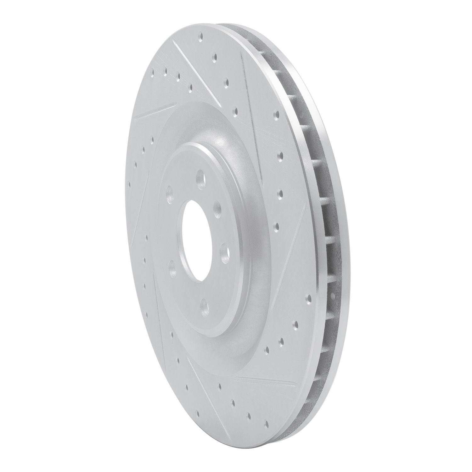 631-73079R Drilled/Slotted Brake Rotor [Silver], Fits Select Audi/Volkswagen, Position: Rear Right