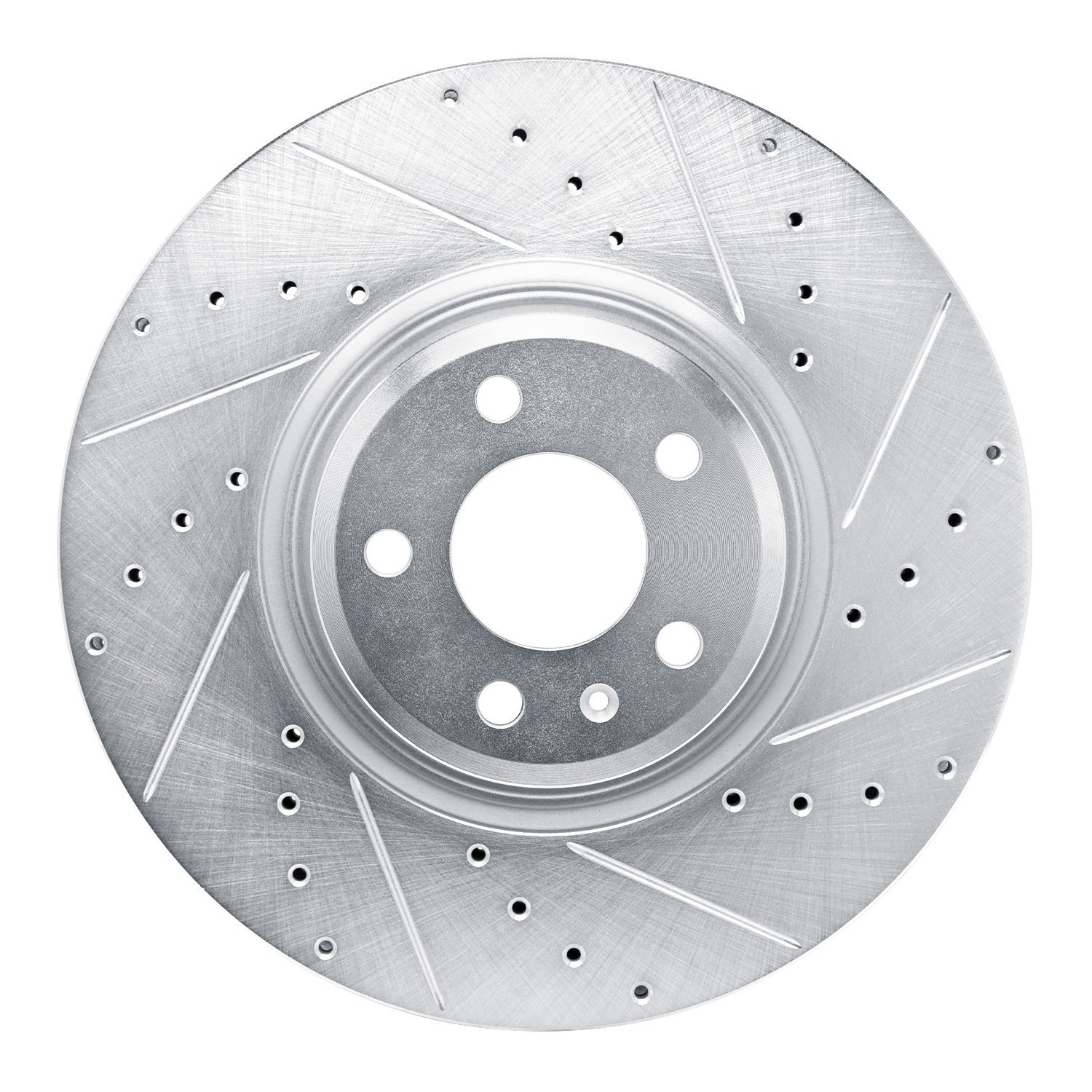 631-73083R Drilled/Slotted Brake Rotor [Silver], Fits Select Audi/Volkswagen, Position: Front Right