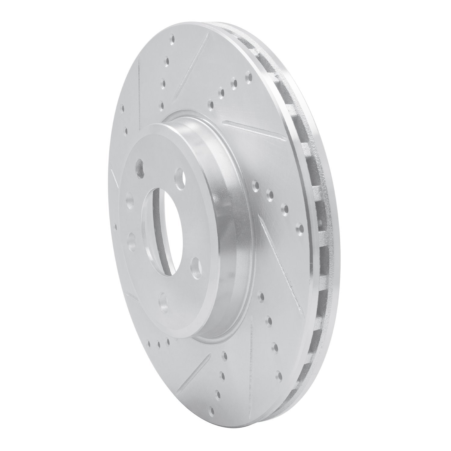 631-73086L Drilled/Slotted Brake Rotor [Silver], Fits Select Audi/Volkswagen, Position: Front Left