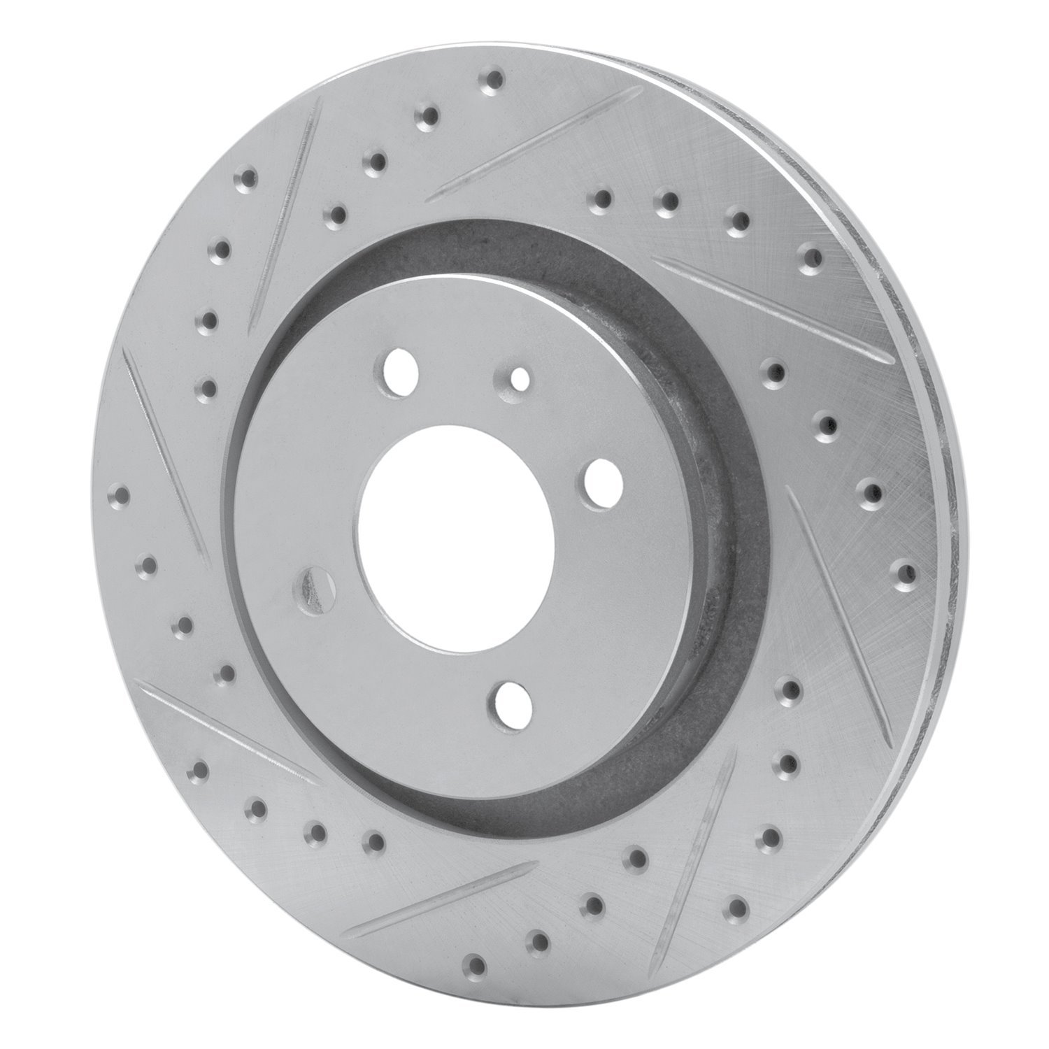 631-74008L Drilled/Slotted Brake Rotor [Silver], 1990-1993 Audi/Volkswagen, Position: Front Left