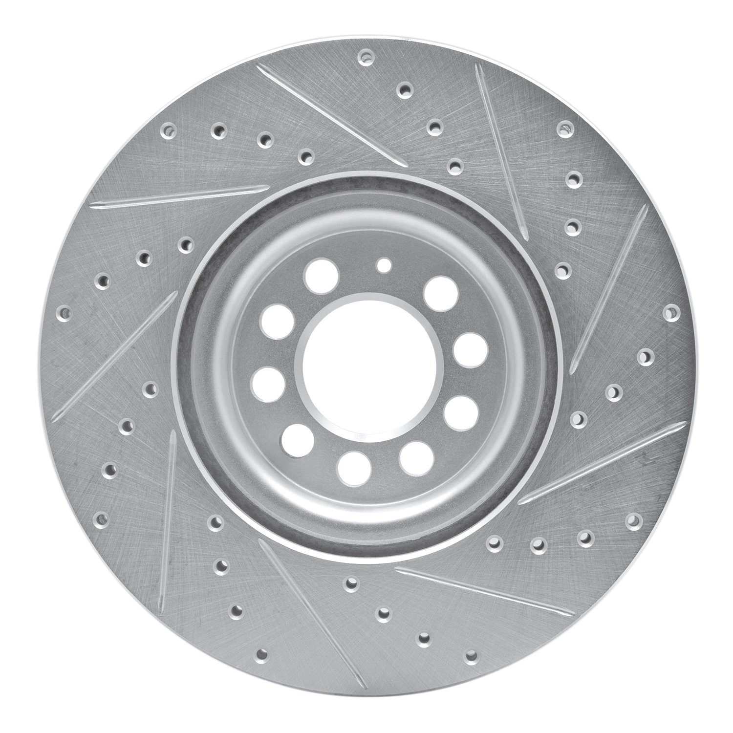 631-74021L Drilled/Slotted Brake Rotor [Silver], 2000-2006 Audi/Volkswagen, Position: Front Left