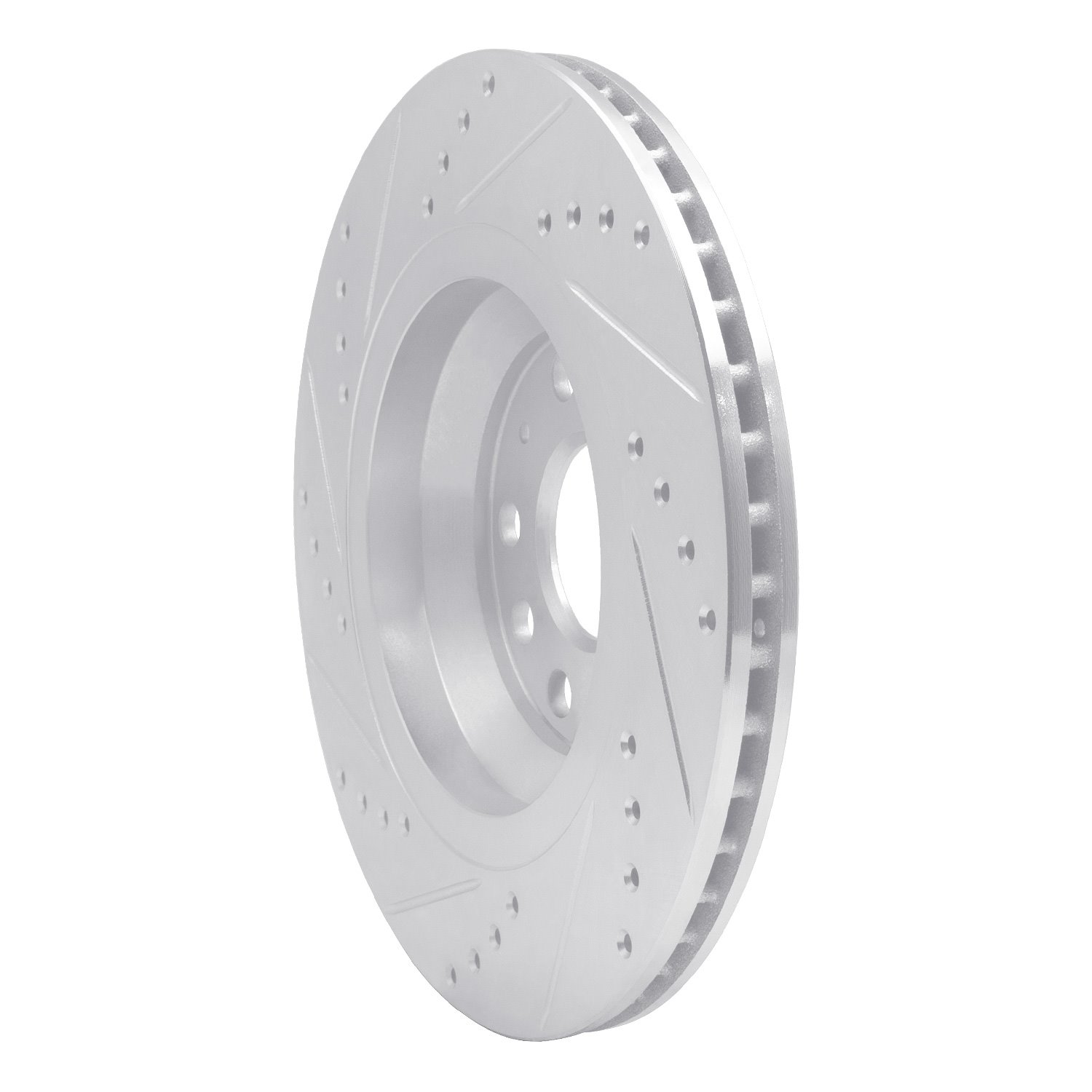 631-74030R Drilled/Slotted Brake Rotor [Silver], Fits Select Audi/Volkswagen, Position: Rear Right