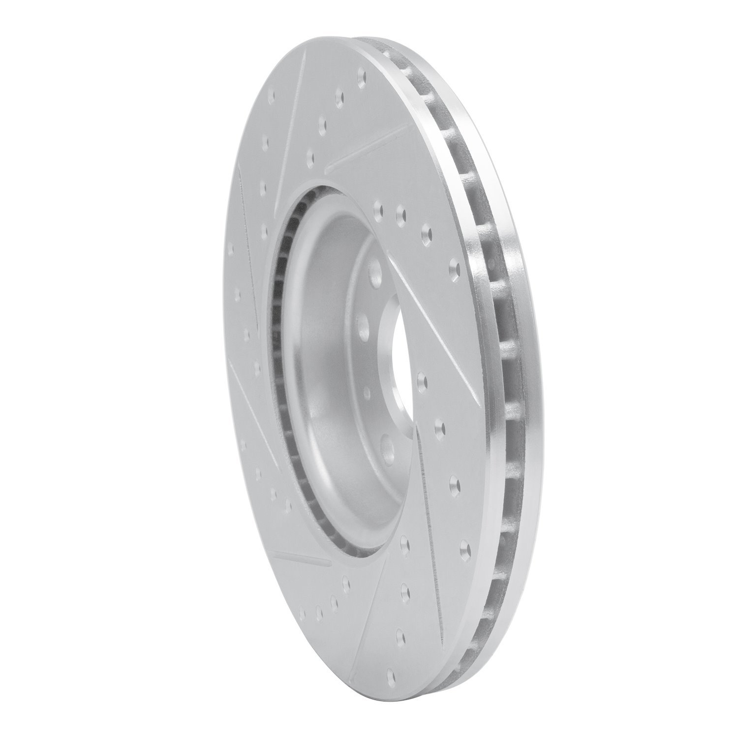 Drilled/Slotted Brake Rotor [Silver], Fits Select Multiple
