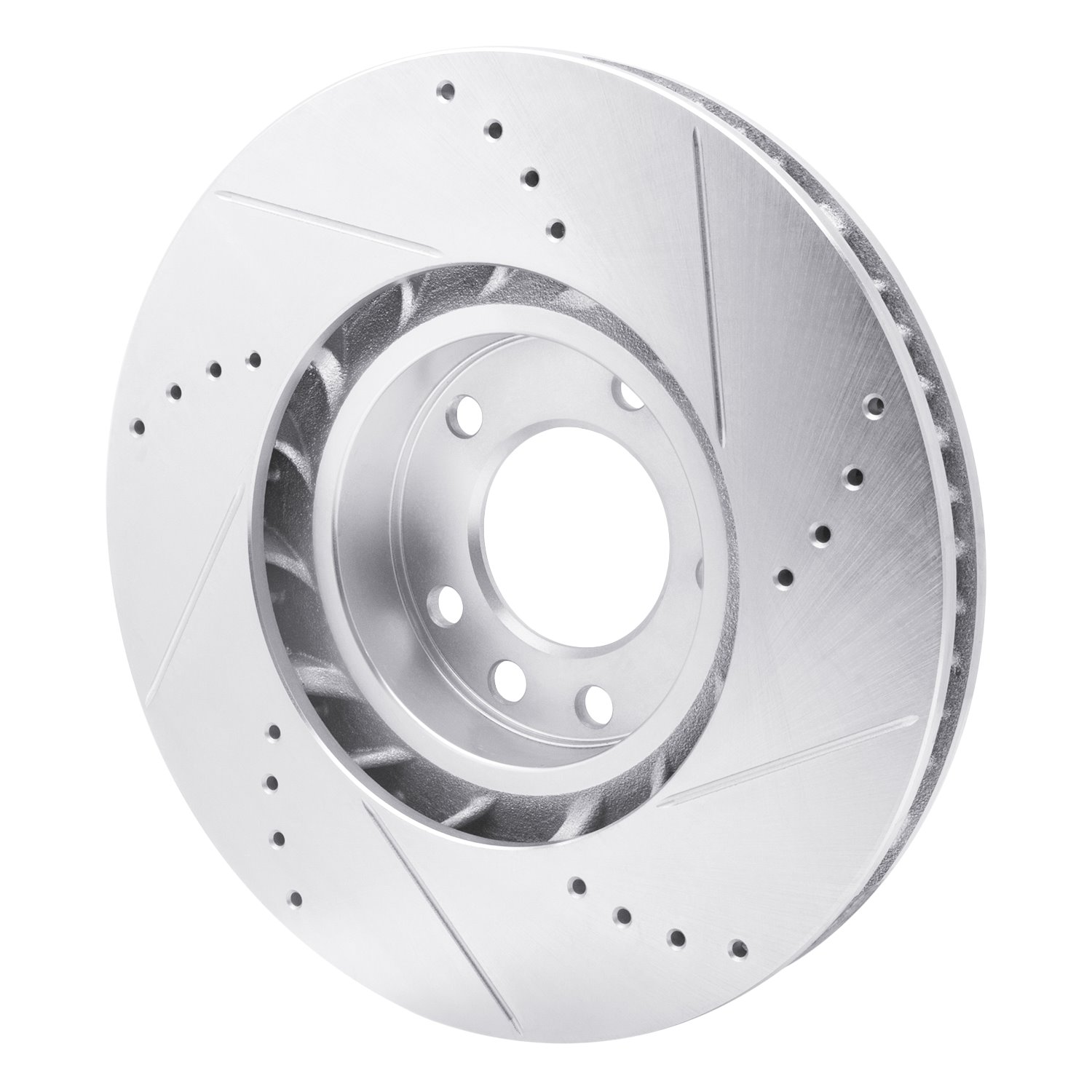 631-74056D Drilled/Slotted Brake Rotor [Silver], 2011-2018 Multiple Makes/Models, Position: Right Front