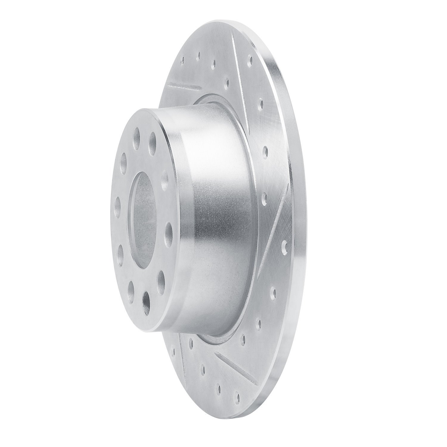 631-74059R Drilled/Slotted Brake Rotor [Silver], Fits Select Audi/Volkswagen, Position: Rear Right