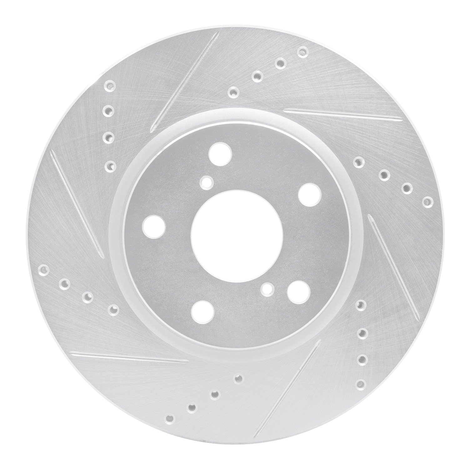 631-75014D Drilled/Slotted Brake Rotor [Silver], 2006-2015 Lexus/Toyota/Scion, Position: Left Front