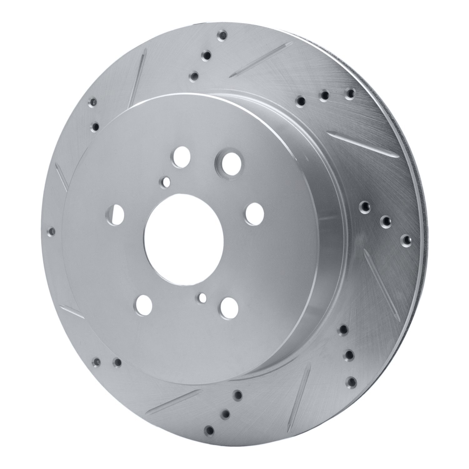 631-75015L Drilled/Slotted Brake Rotor [Silver], 2006-2015 Lexus/Toyota/Scion, Position: Rear Left