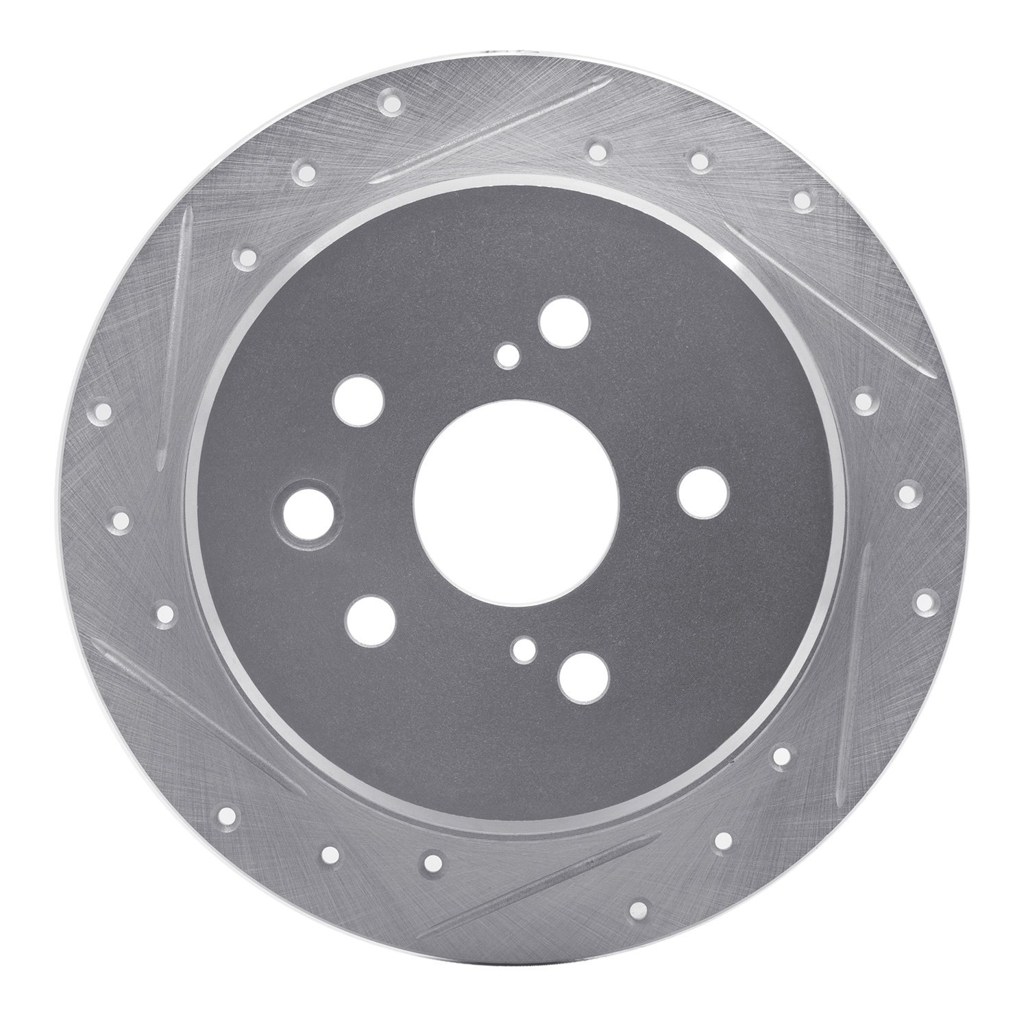 631-75016L Drilled/Slotted Brake Rotor [Silver], 2006-2015 Lexus/Toyota/Scion, Position: Rear Left