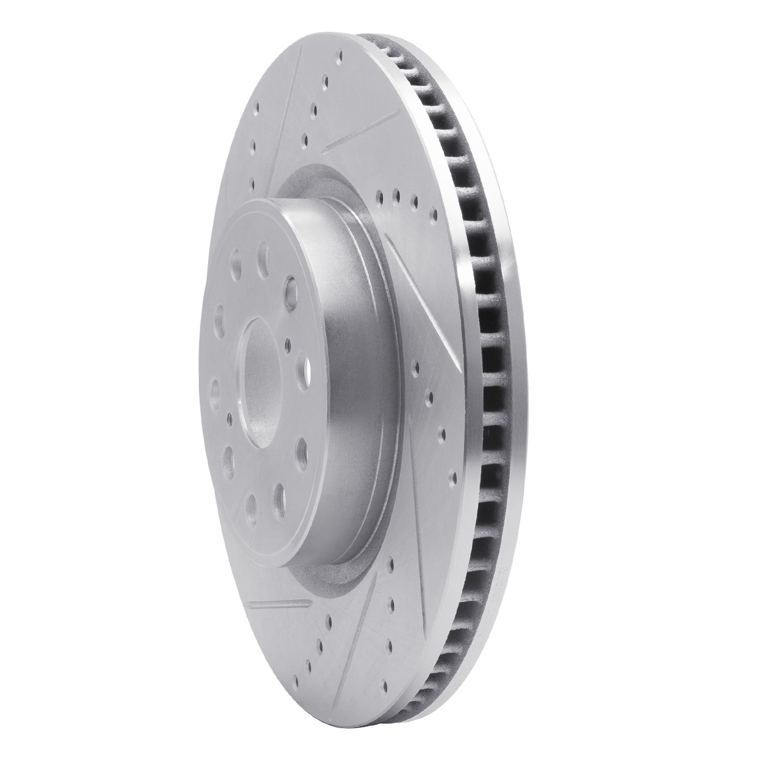 631-75017L Drilled/Slotted Brake Rotor [Silver], Fits Select Lexus/Toyota/Scion, Position: Front Left