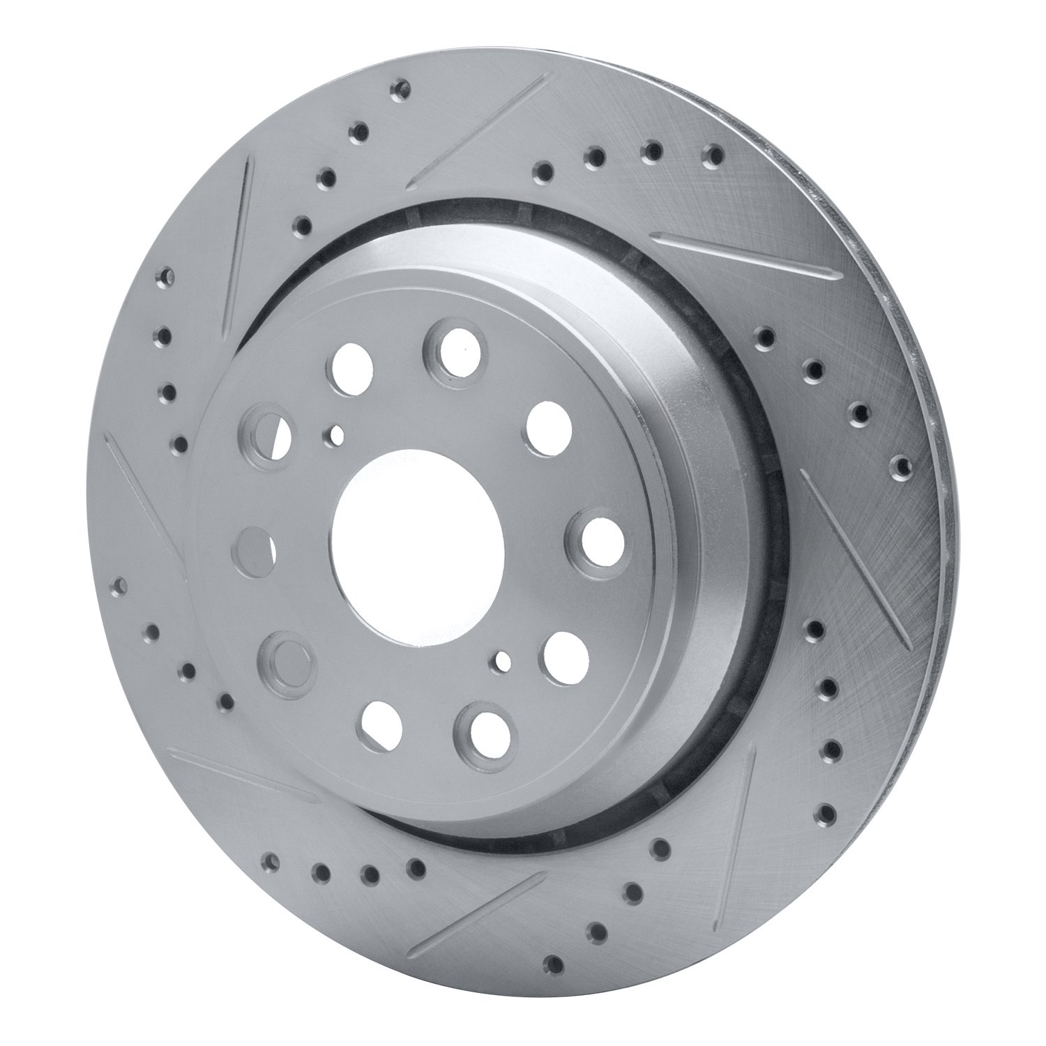 631-75018L Drilled/Slotted Brake Rotor [Silver], 2007-2017 Lexus/Toyota/Scion, Position: Rear Left