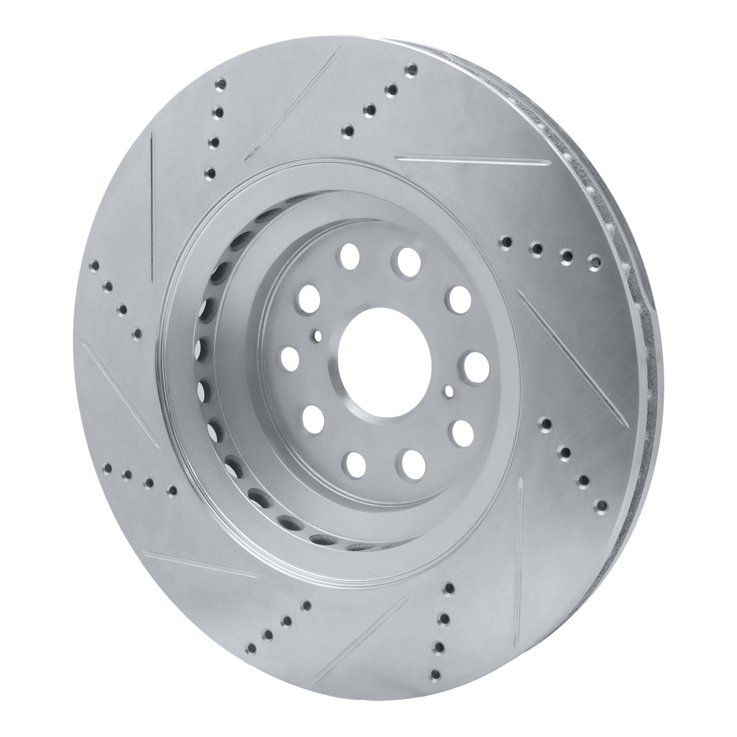 631-75019D Drilled/Slotted Brake Rotor [Silver], Fits Select Lexus/Toyota/Scion, Position: Left Front