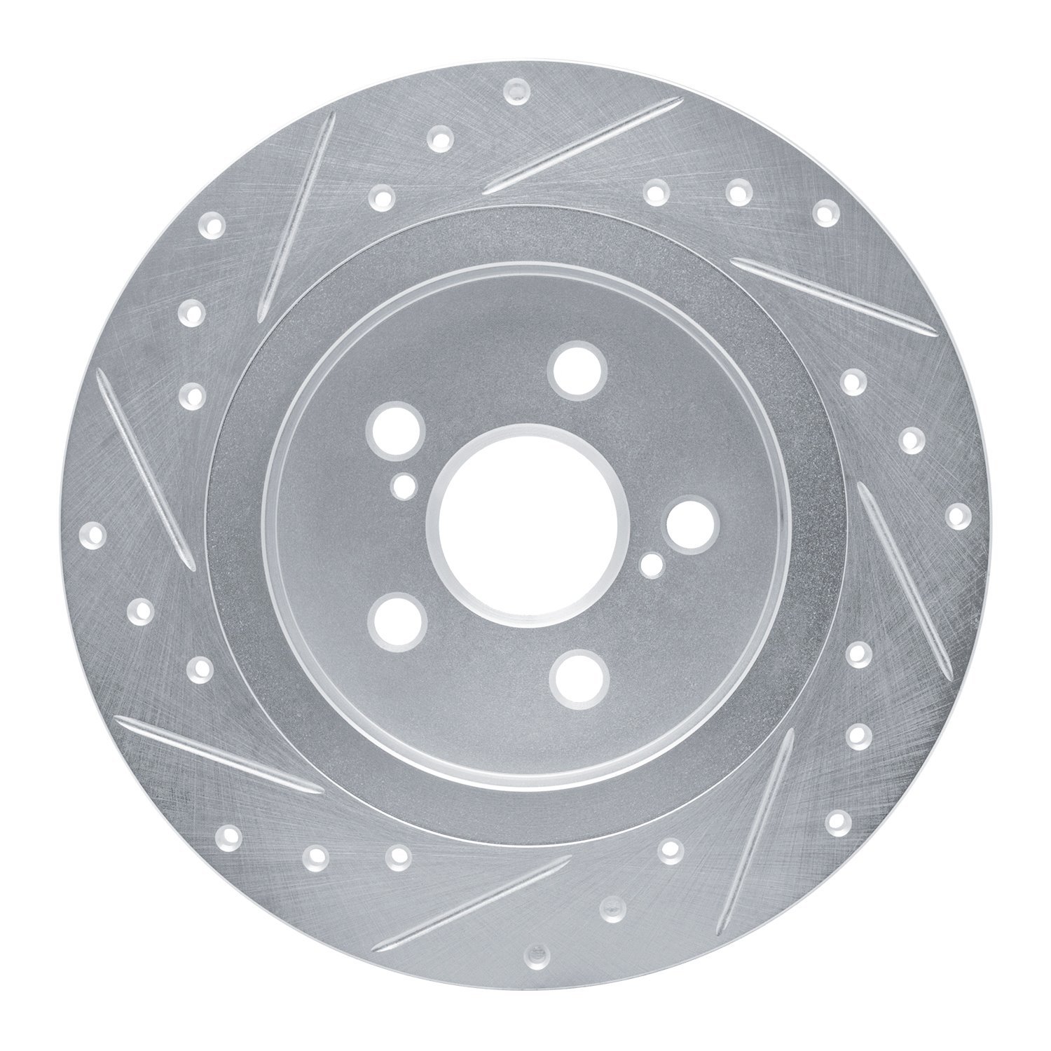 Drilled/Slotted Brake Rotor [Silver], 2011-2017 Lexus/Toyota/Scion