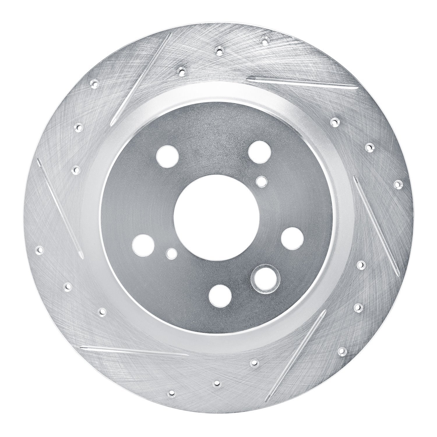 631-75056L Drilled/Slotted Brake Rotor [Silver], Fits Select Lexus/Toyota/Scion, Position: Rear Left
