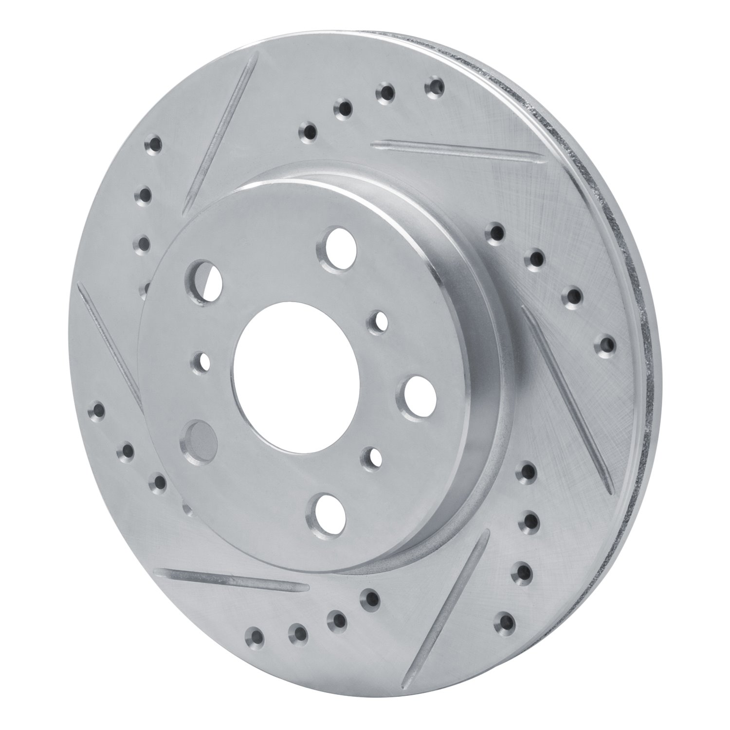 Drilled/Slotted Brake Rotor [Silver], 1983-1986 Lexus/Toyota/Scion