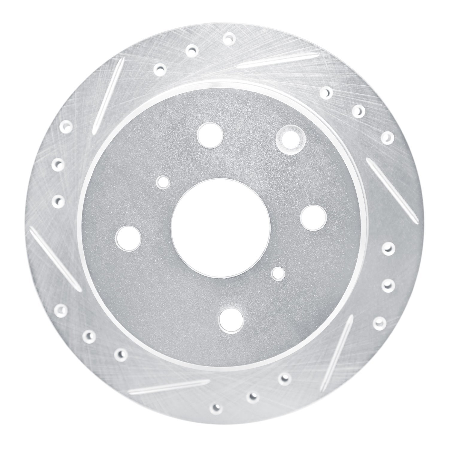 631-76019L Drilled/Slotted Brake Rotor [Silver], 1983-1984 Lexus/Toyota/Scion, Position: Rear Left