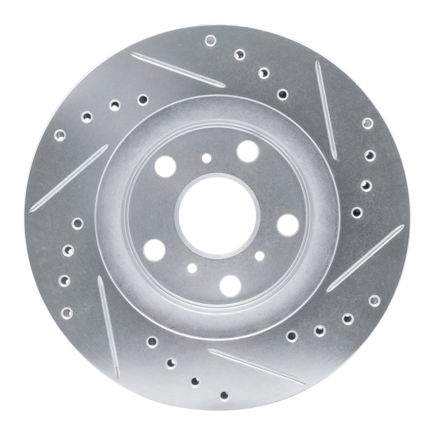 631-76027L Drilled/Slotted Brake Rotor [Silver], 1986-1989 Lexus/Toyota/Scion, Position: Front Left