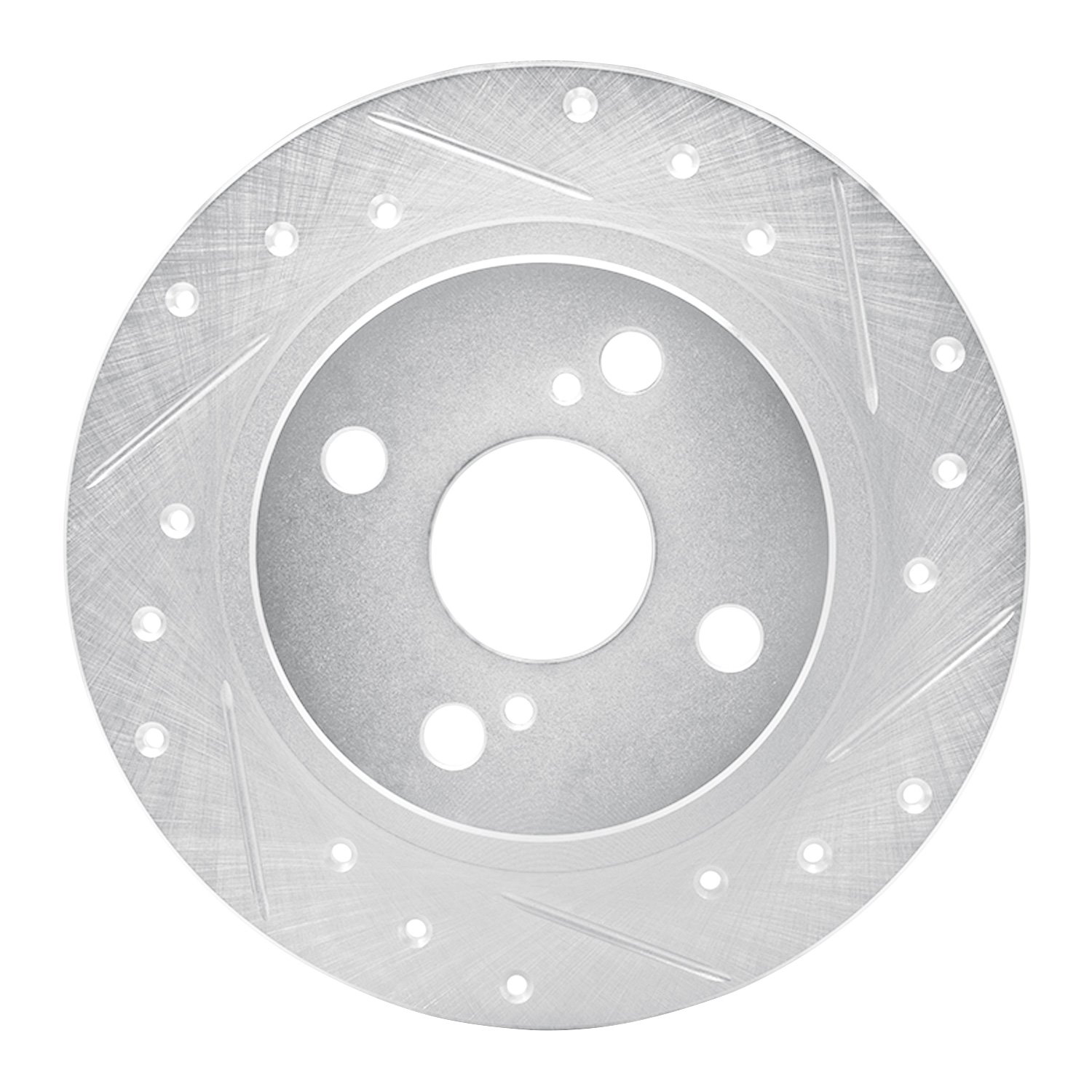 631-76035R Drilled/Slotted Brake Rotor [Silver], 1987-1992 Multiple Makes/Models, Position: Rear Right