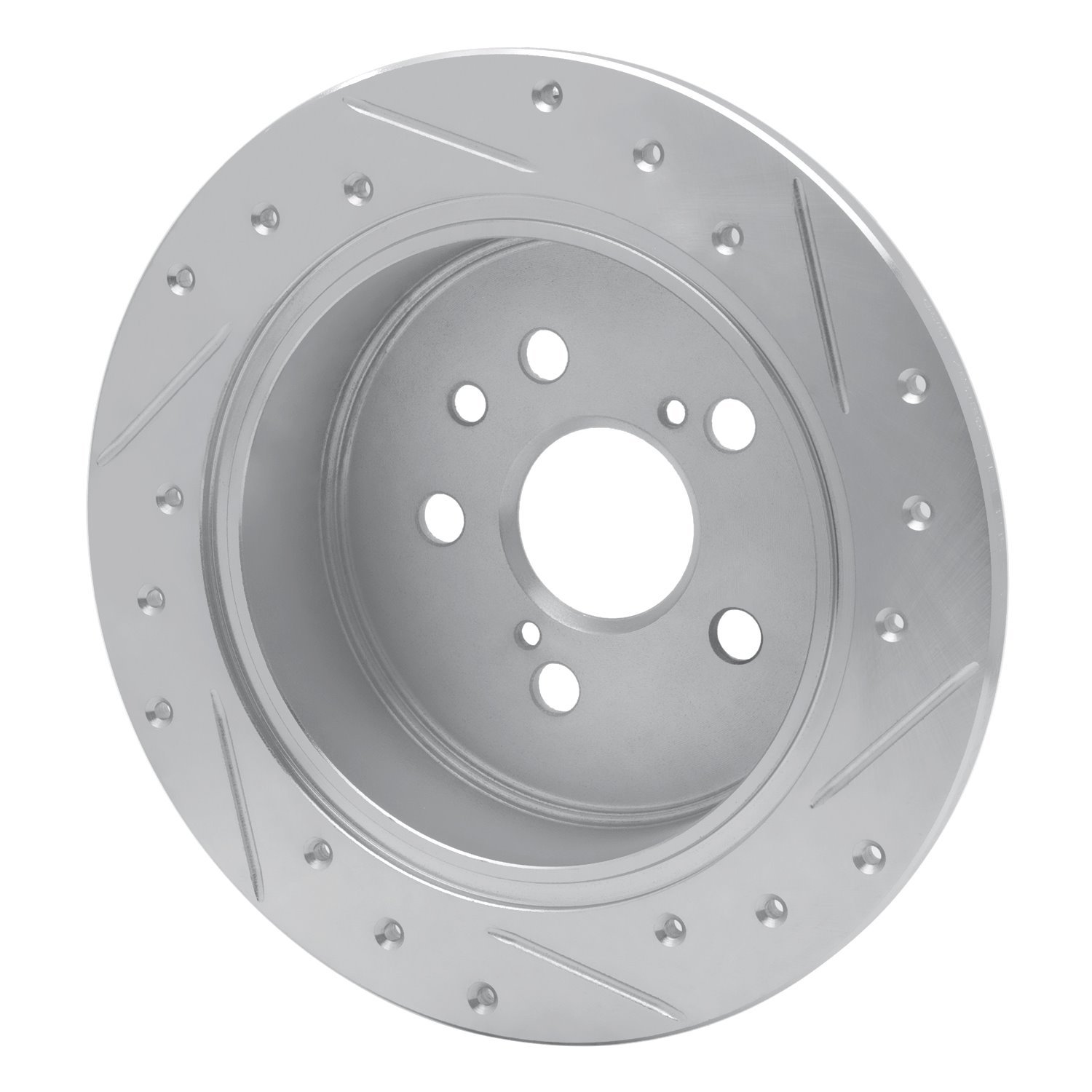631-76038L Drilled/Slotted Brake Rotor [Silver], 1988-1991 Lexus/Toyota/Scion, Position: Rear Left