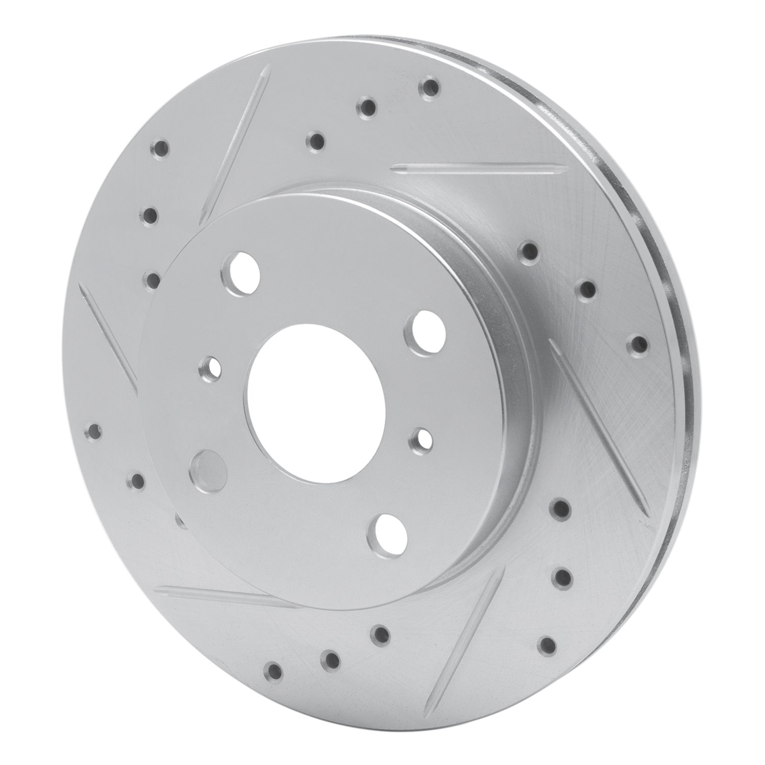 631-76043L Drilled/Slotted Brake Rotor [Silver], 1990-1991 Lexus/Toyota/Scion, Position: Front Left