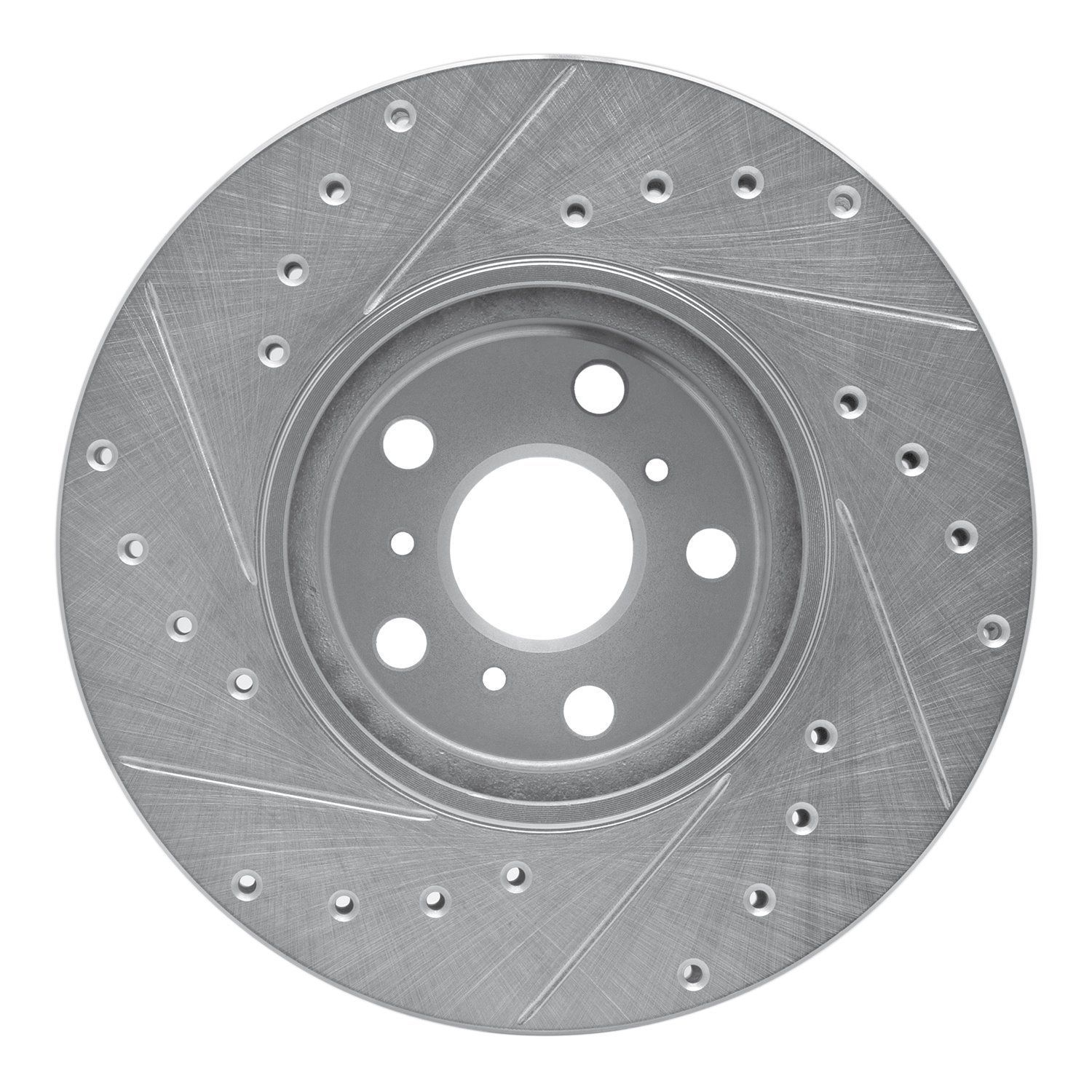631-76045R Drilled/Slotted Brake Rotor [Silver], 1990-1993 Lexus/Toyota/Scion, Position: Front Right