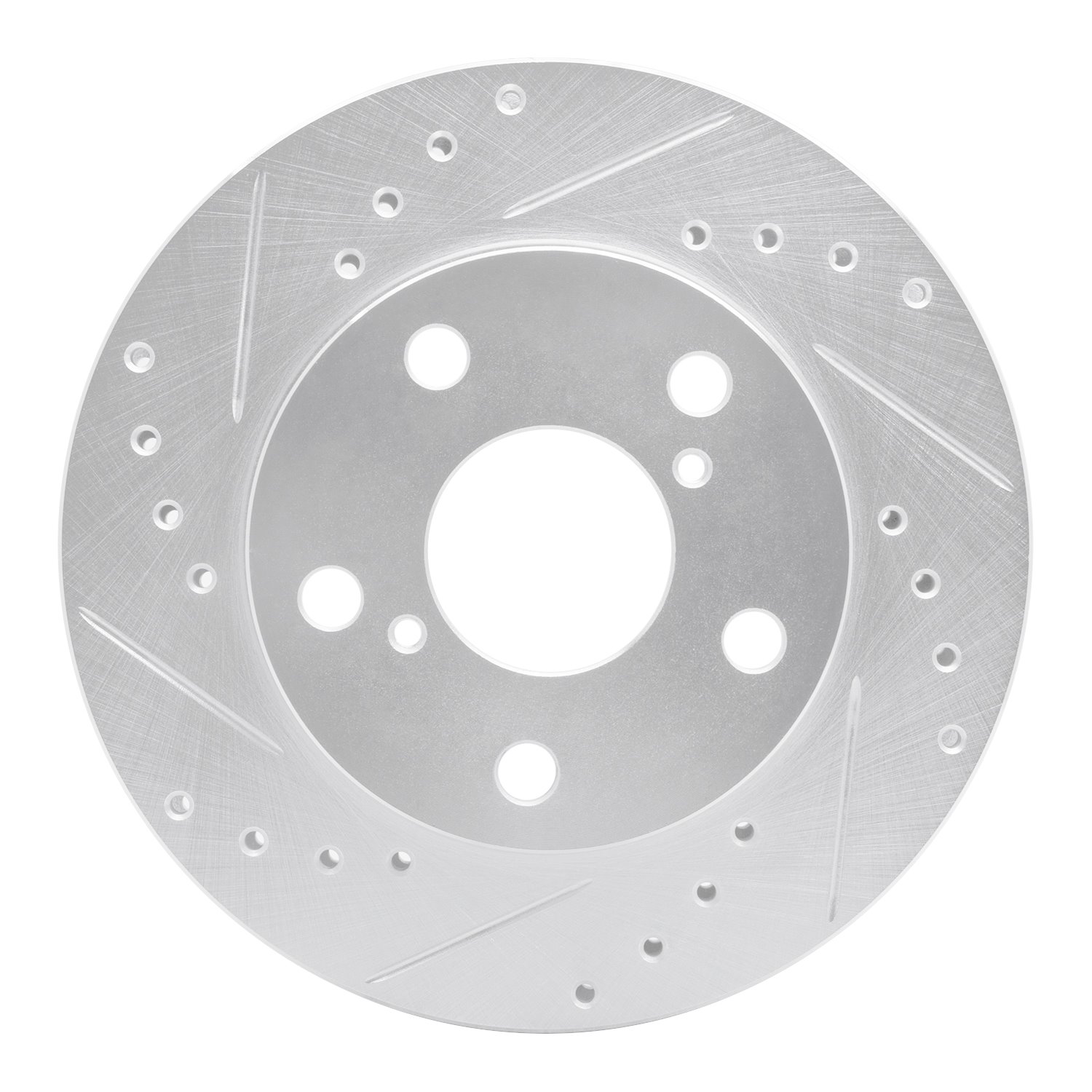 631-76047L Drilled/Slotted Brake Rotor [Silver], 1991-1995 Lexus/Toyota/Scion, Position: Front Left