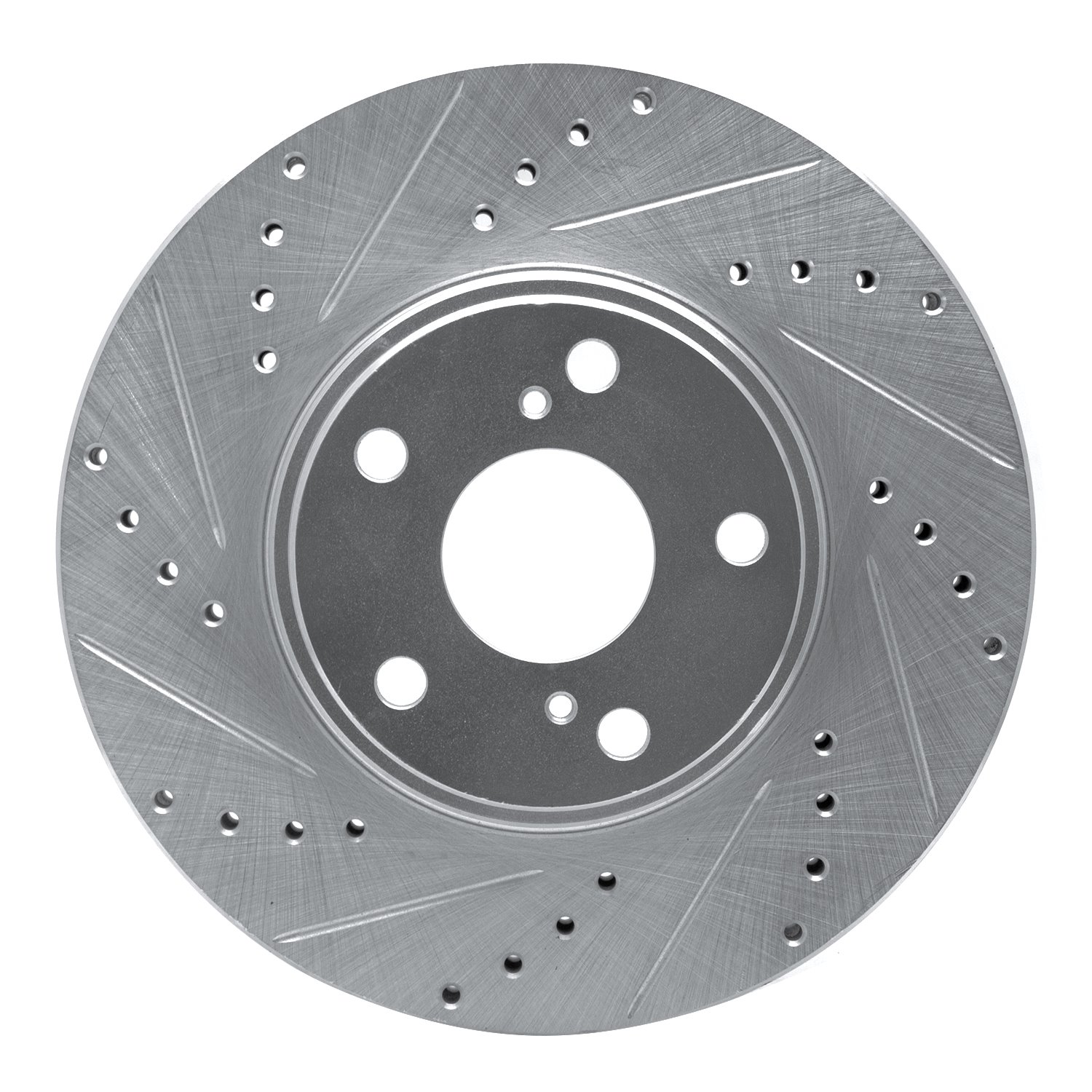 631-76055L Drilled/Slotted Brake Rotor [Silver], 1999-2007 Lexus/Toyota/Scion, Position: Front Left