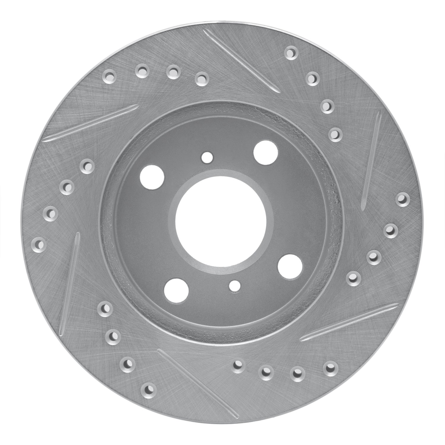 631-76070L Drilled/Slotted Brake Rotor [Silver], 1999-2005 Lexus/Toyota/Scion, Position: Front Left