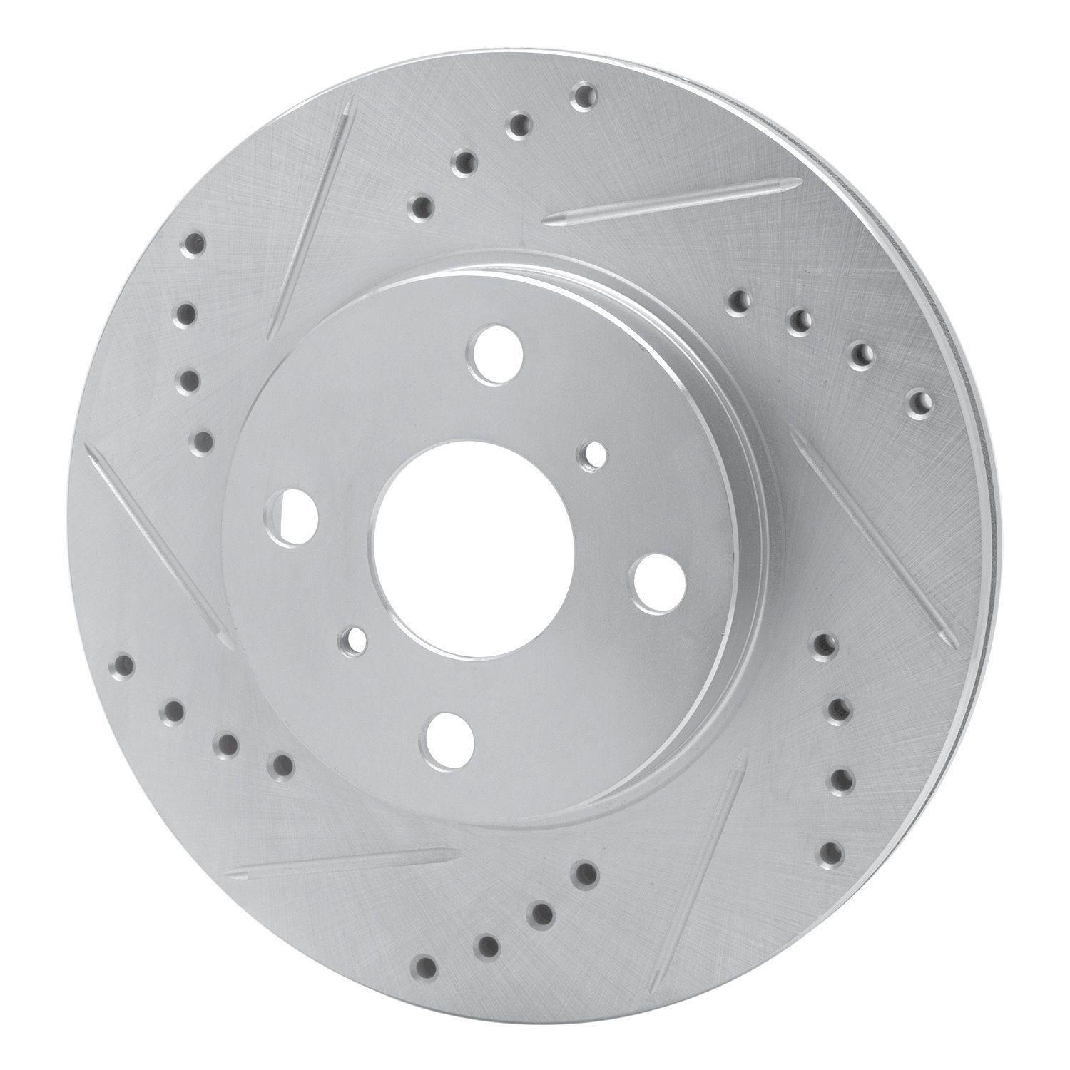 631-76072L Drilled/Slotted Brake Rotor [Silver], 2000-2005 Lexus/Toyota/Scion, Position: Front Left