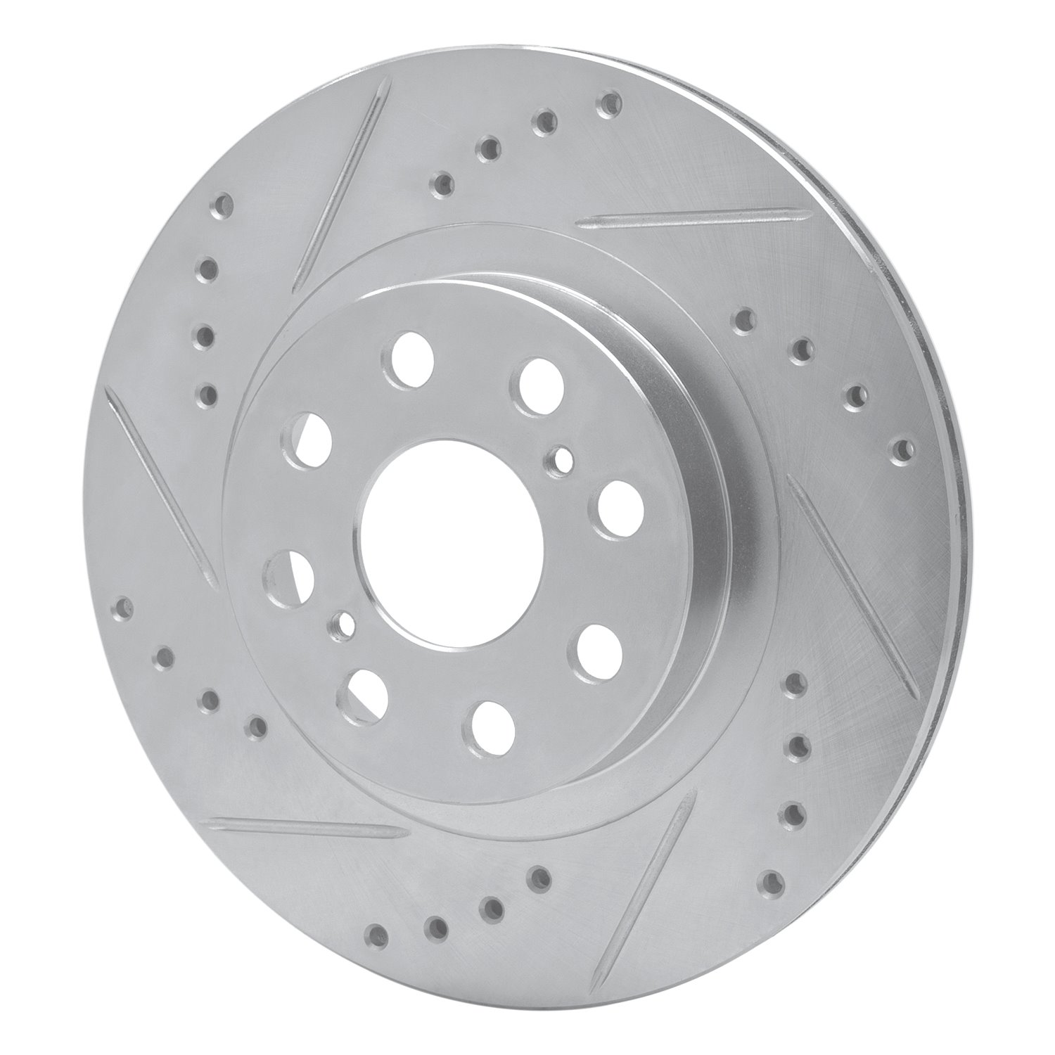 631-76073L Drilled/Slotted Brake Rotor [Silver], 2000-2005 Lexus/Toyota/Scion, Position: Rear Left