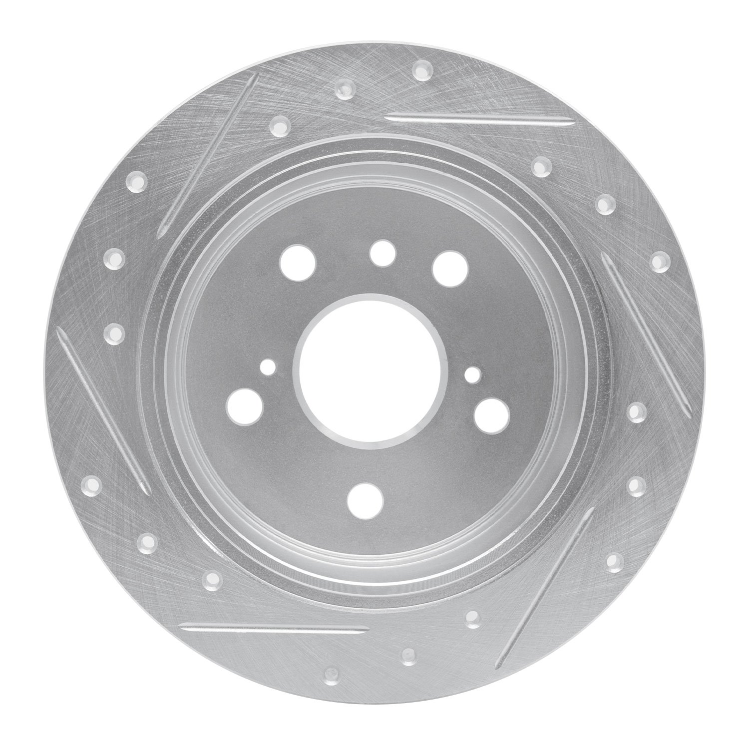 631-76076R Drilled/Slotted Brake Rotor [Silver], 2002-2008 Lexus/Toyota/Scion, Position: Rear Right