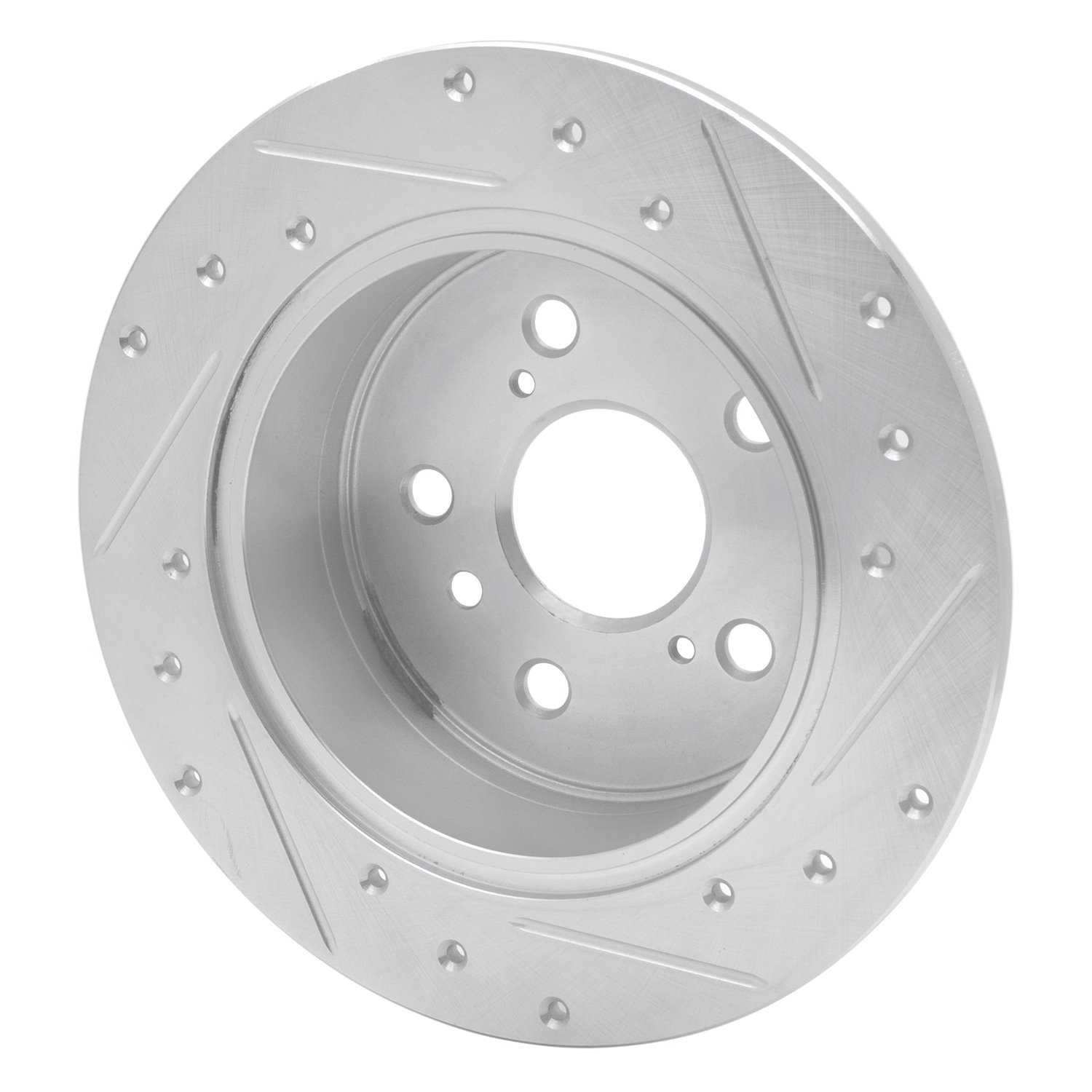 Drilled/Slotted Brake Rotor [Silver], 2007-2012 Lexus/Toyota/Scion
