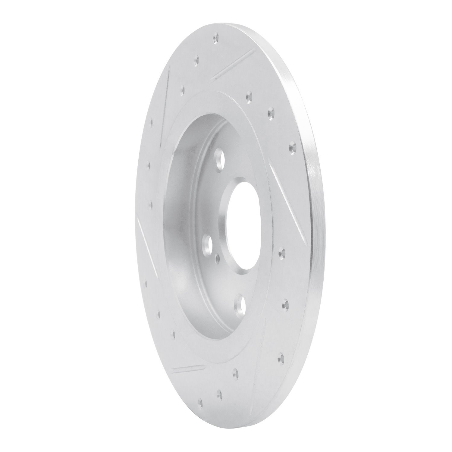 631-76082R Drilled/Slotted Brake Rotor [Silver], 2008-2018 Multiple Makes/Models, Position: Rear Right