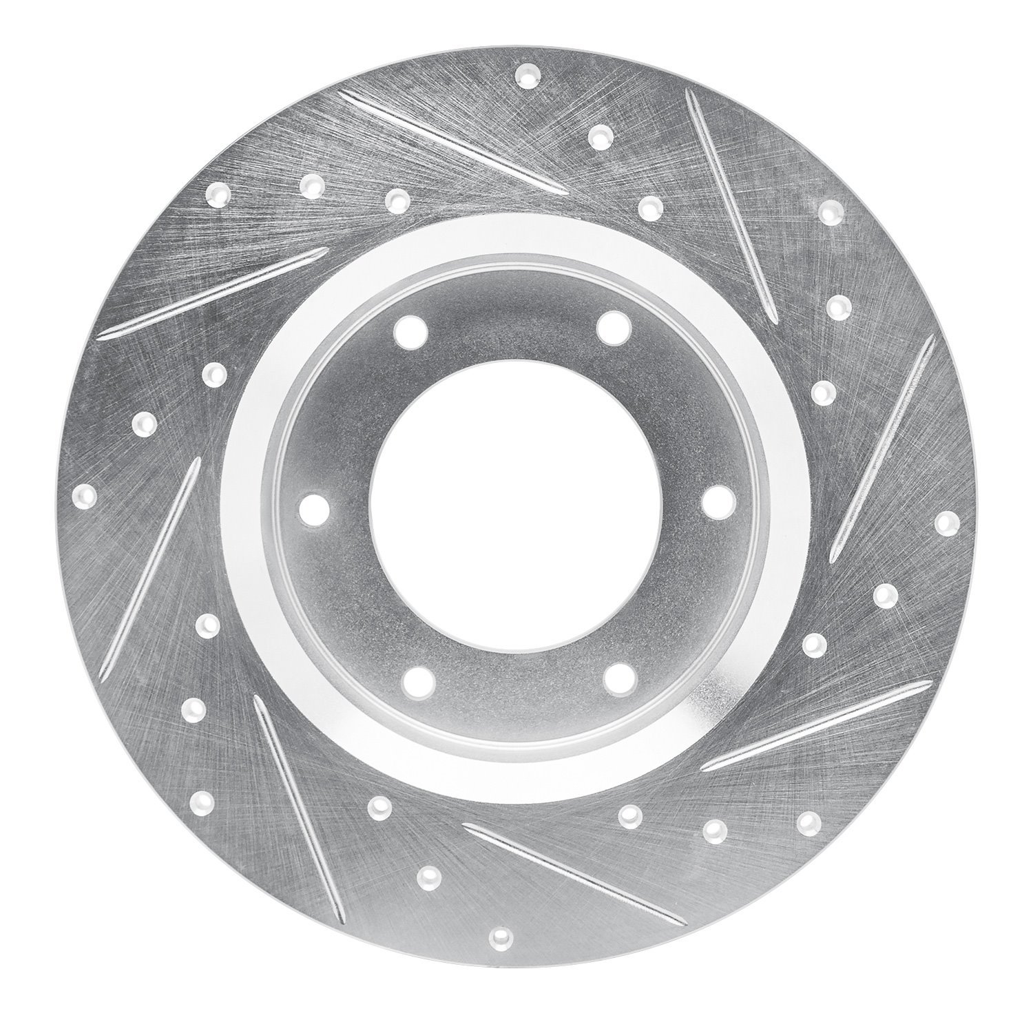 631-76093L Drilled/Slotted Brake Rotor [Silver], 1979-1980 Lexus/Toyota/Scion, Position: Front Left