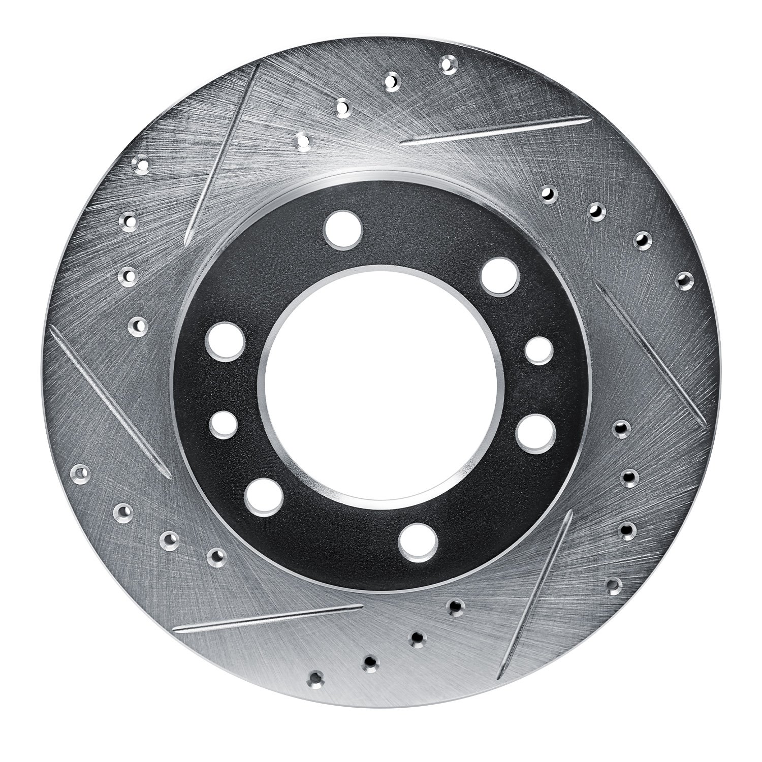 631-76100L Drilled/Slotted Brake Rotor [Silver], 1981-1989 Lexus/Toyota/Scion, Position: Front Left
